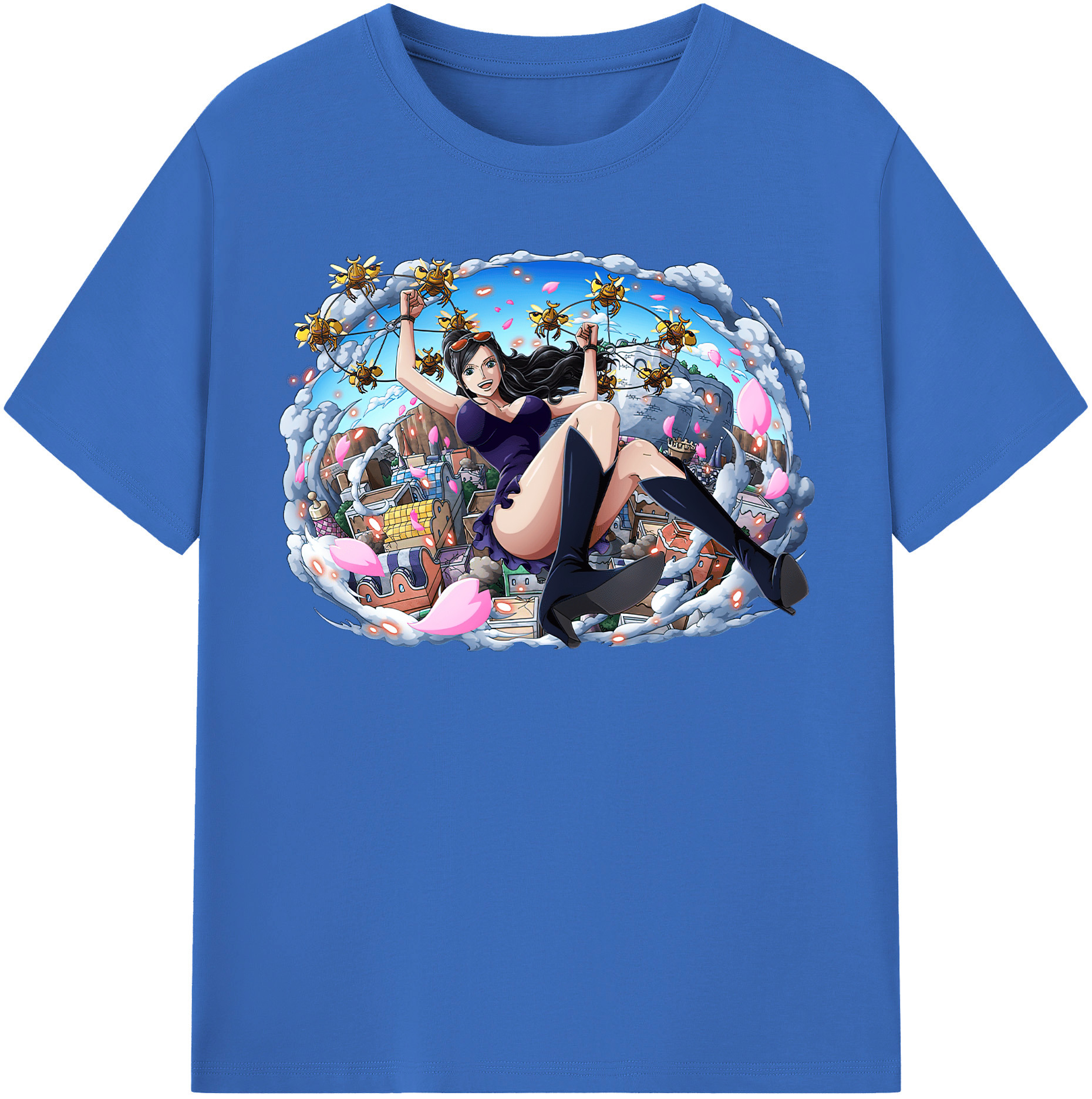 ワンピース ニコ・ロビン ONE PIECE Nico Robin 綿100％半袖Tシャツ（フロントプリント）