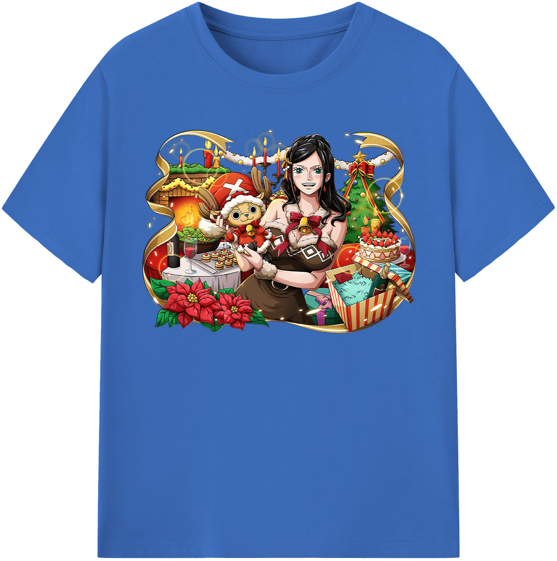 ワンピース ニコ・ロビン ONE PIECE Nico Robin 綿100％半袖Tシャツ（フロントプリント）