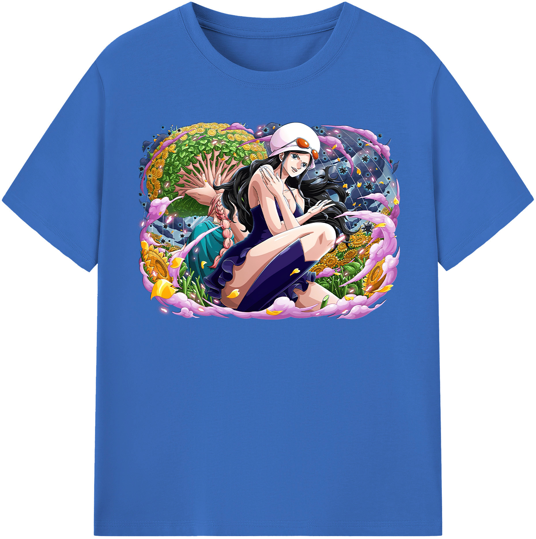ワンピース ニコ・ロビン ONE PIECE Nico Robin 綿100％半袖Tシャツ（フロントプリント）