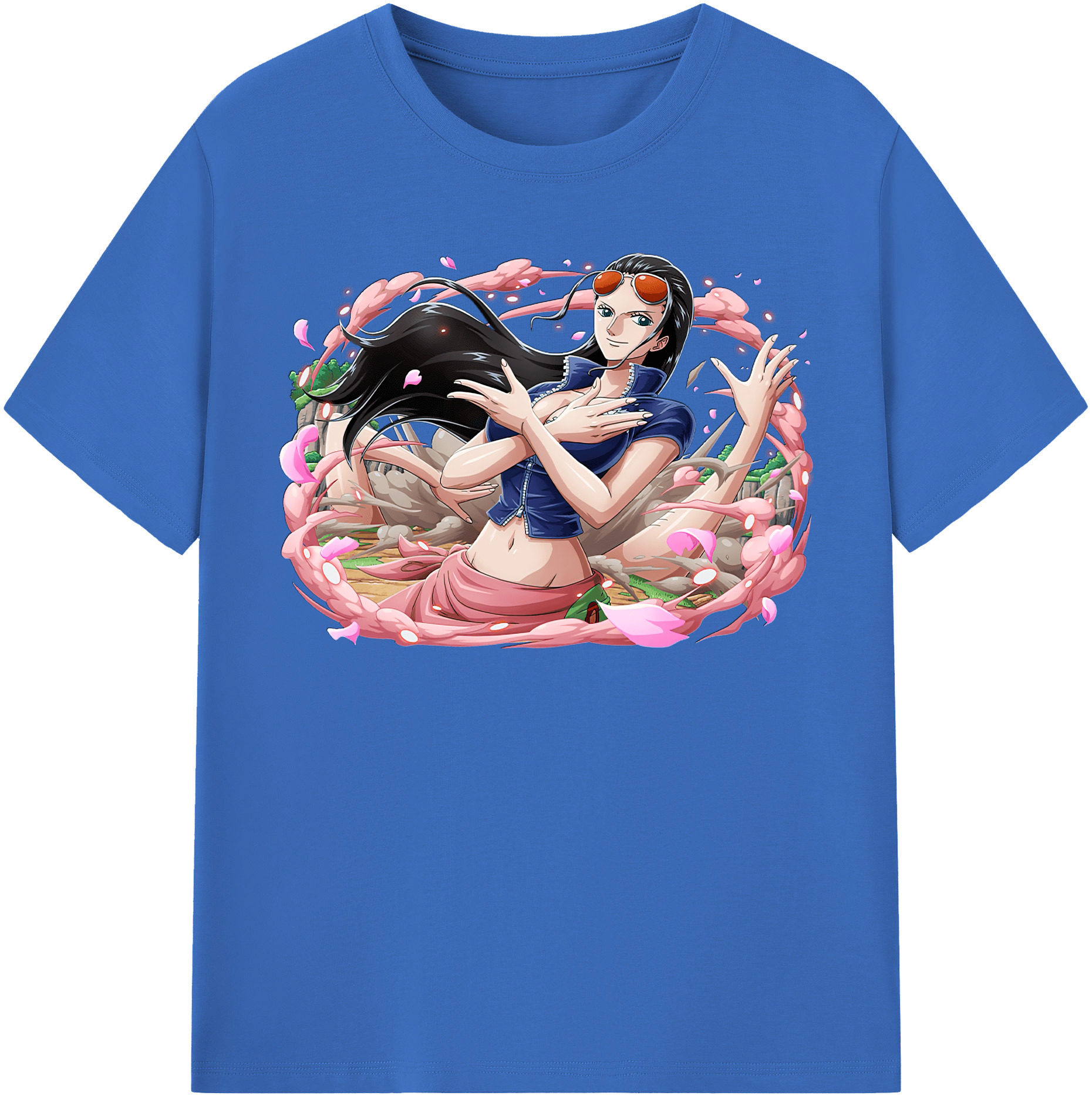 ワンピース ニコ・ロビン ONE PIECE Nico Robin 綿100％半袖Tシャツ（フロントプリント）