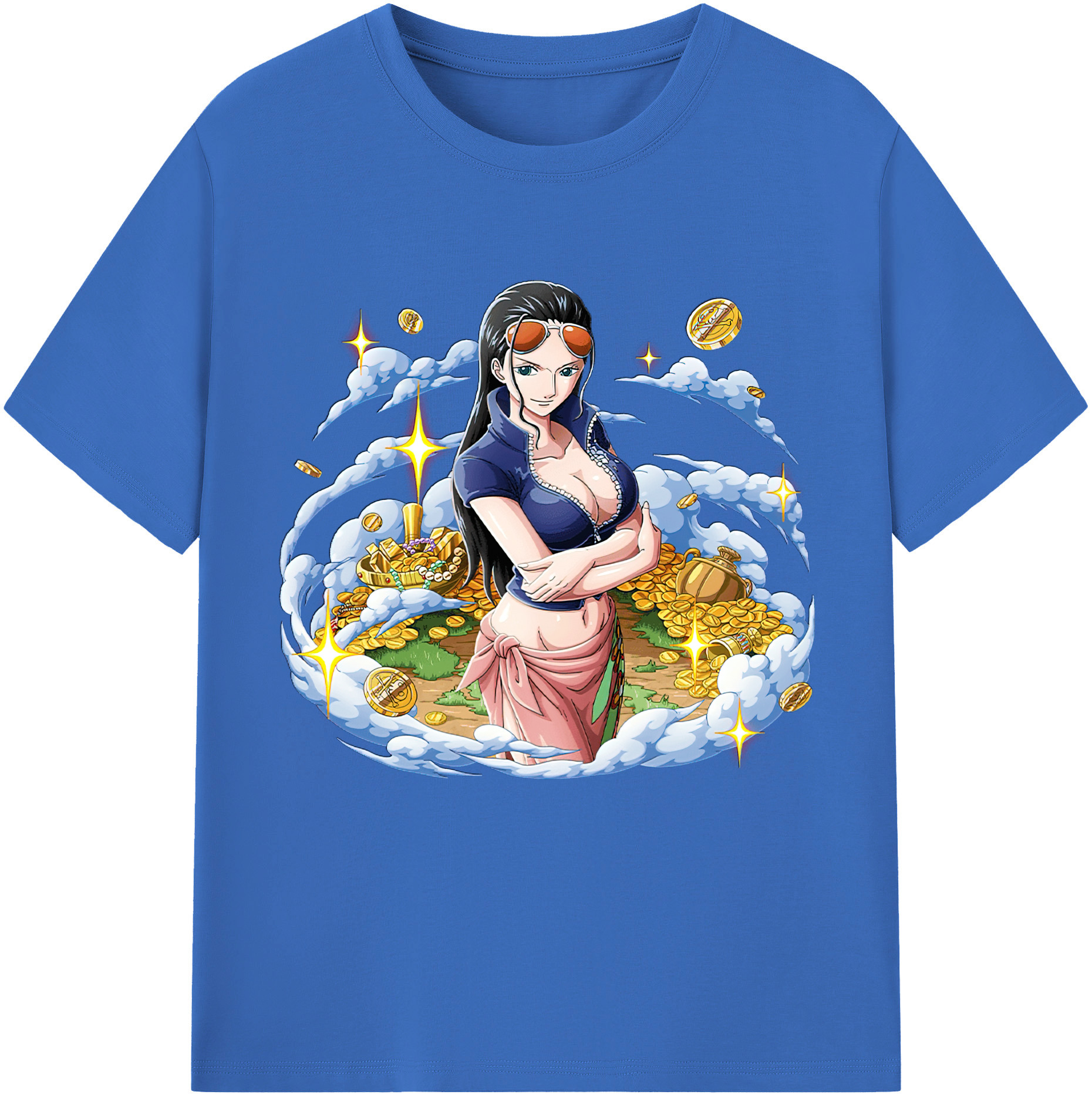 ワンピース ニコ・ロビン ONE PIECE Nico Robin 綿100％半袖Tシャツ（フロントプリント）