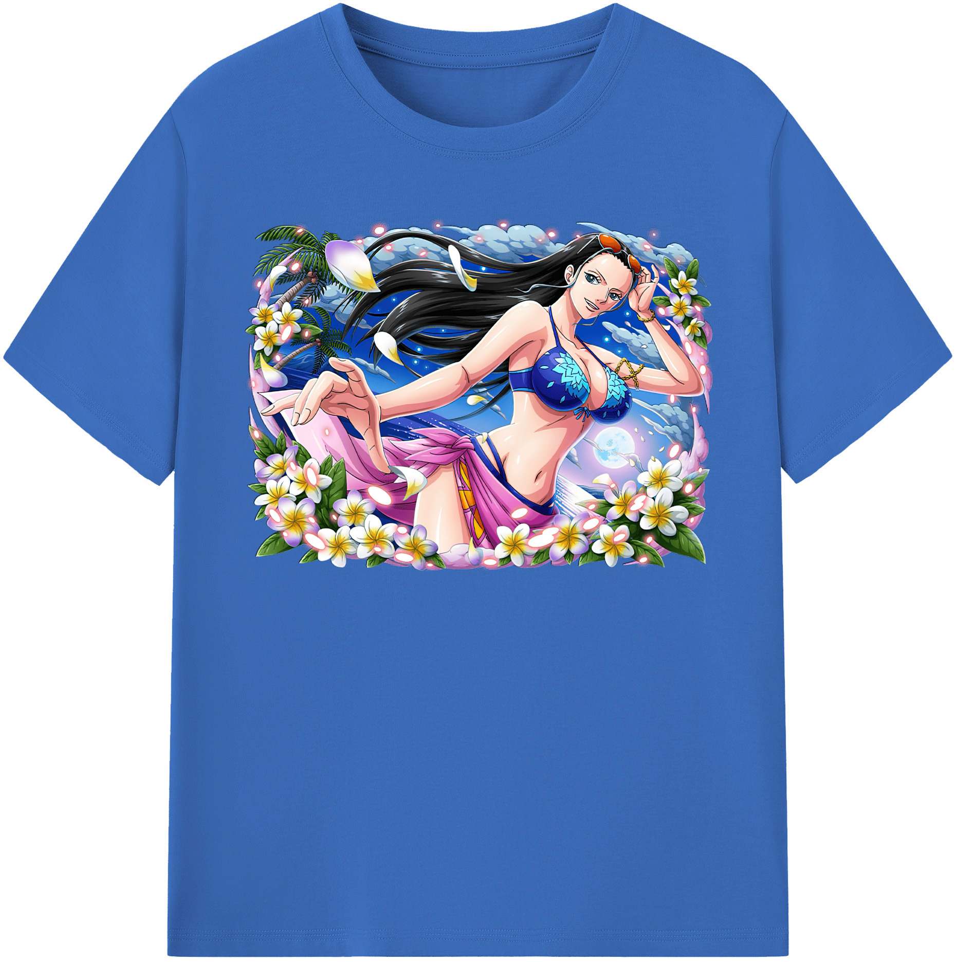 ワンピース ニコ・ロビン ONE PIECE Nico Robin 綿100％半袖Tシャツ（フロントプリント）