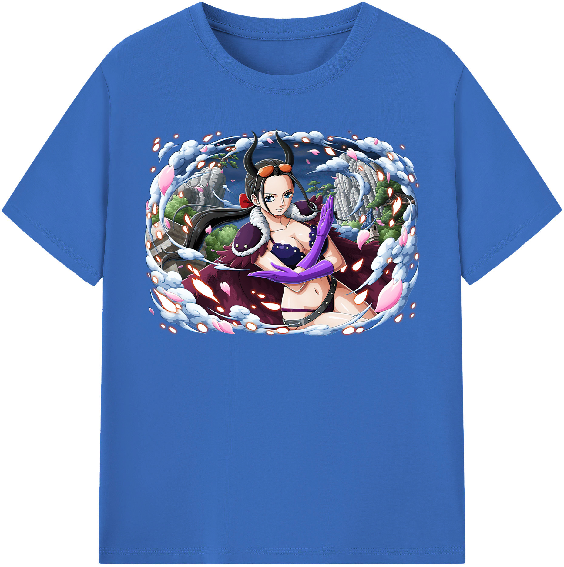 ワンピース ニコ・ロビン ONE PIECE Nico Robin 綿100％半袖Tシャツ（フロントプリント）