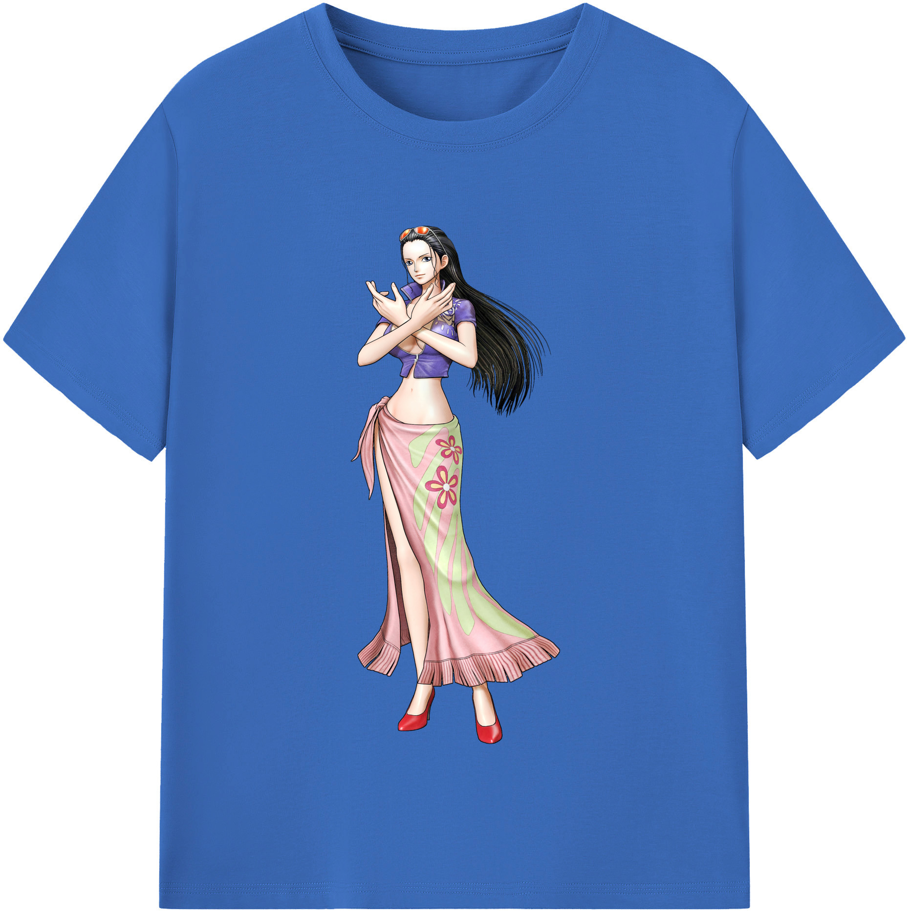 ワンピース ニコ・ロビン ONE PIECE Nico Robin 綿100％半袖Tシャツ（フロントプリント）