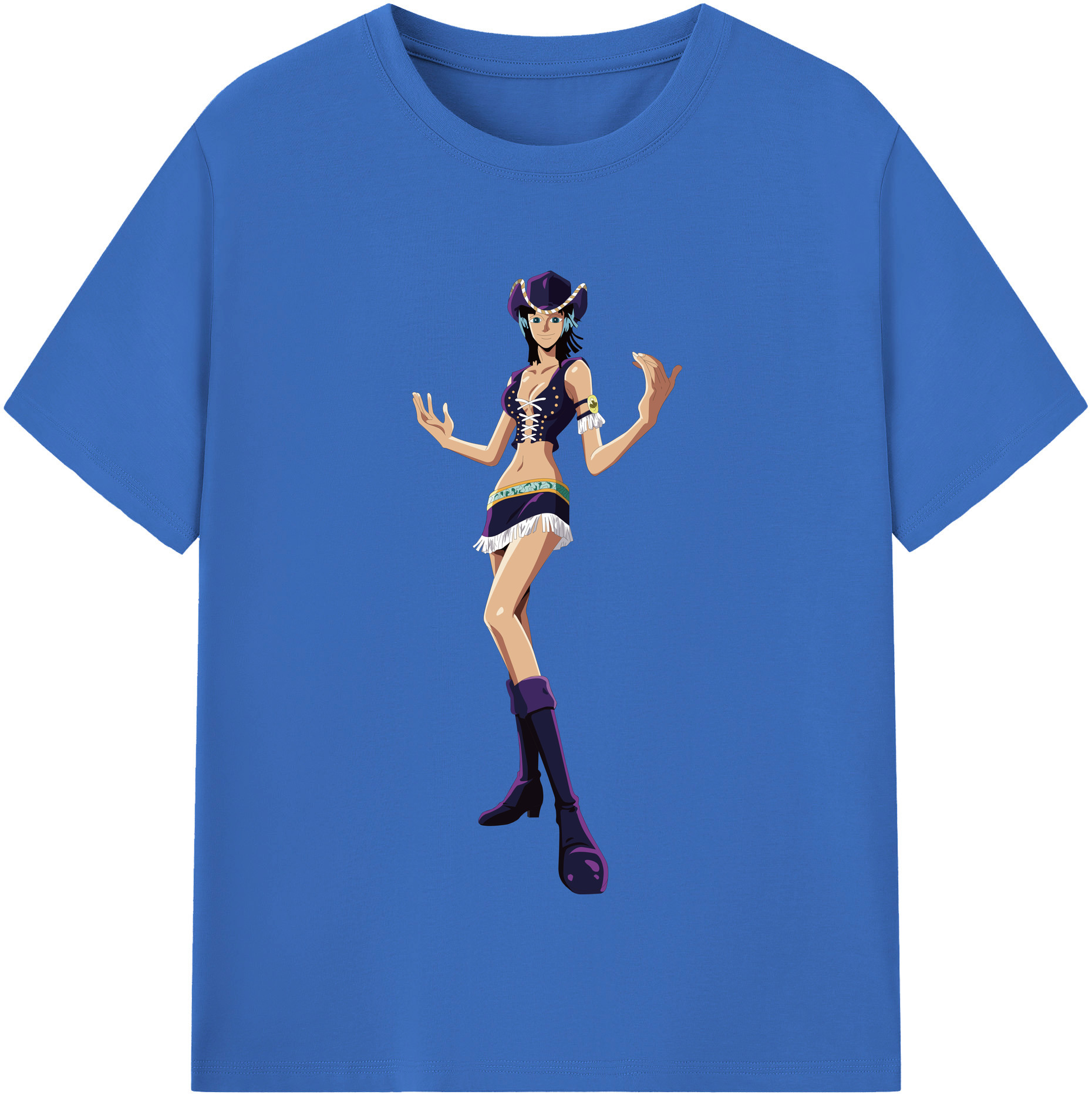 ワンピース ニコ・ロビン ONE PIECE Nico Robin 綿100％半袖Tシャツ（フロントプリント）