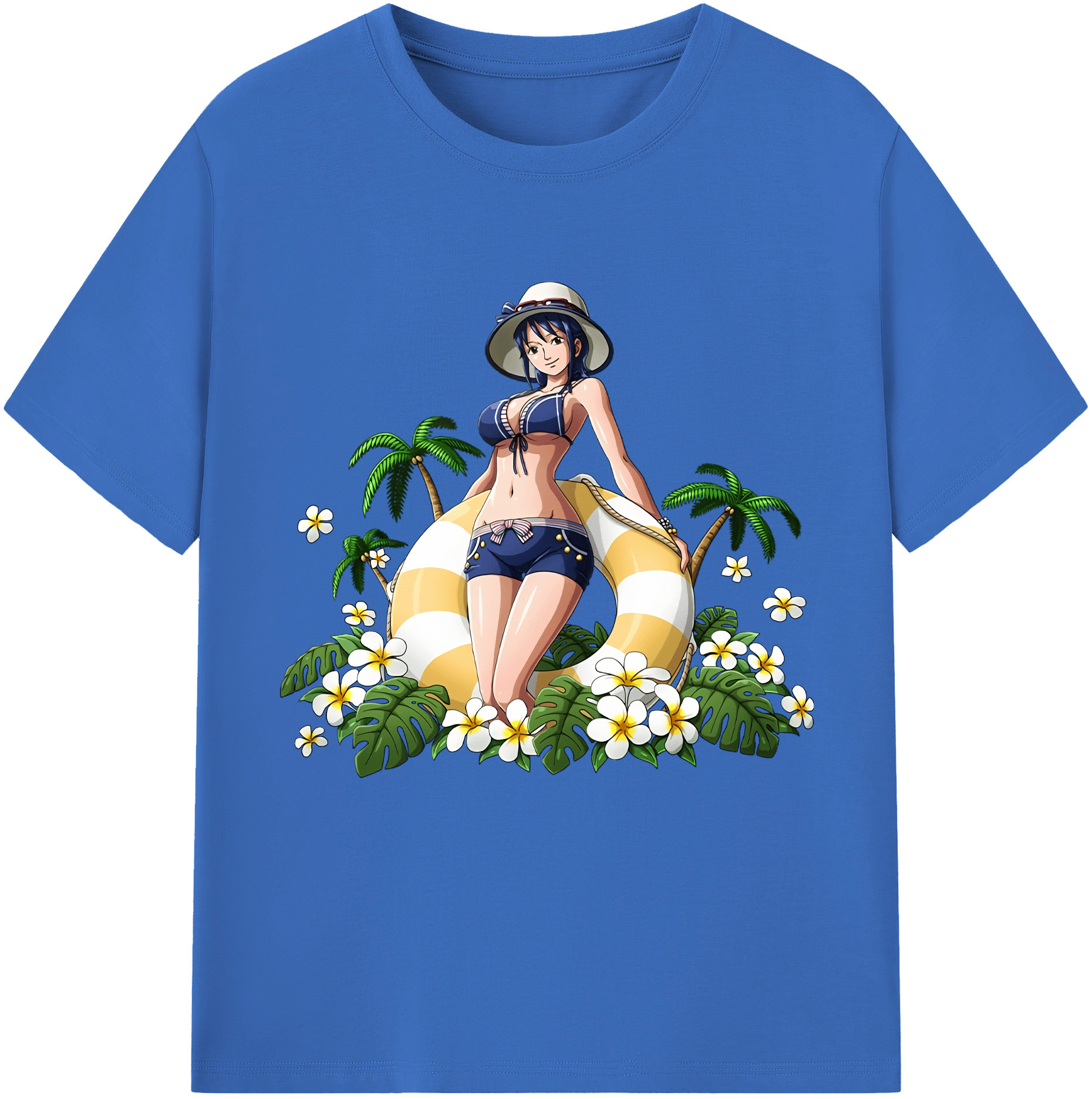 ワンピース ニコ・ロビン ONE PIECE Nico Robin 綿100％半袖Tシャツ（フロントプリント）