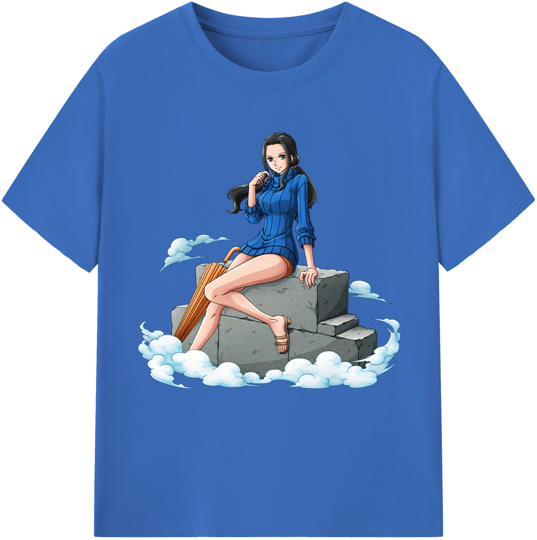 ワンピース ニコ・ロビン ONE PIECE Nico Robin 綿100％半袖Tシャツ（フロントプリント）