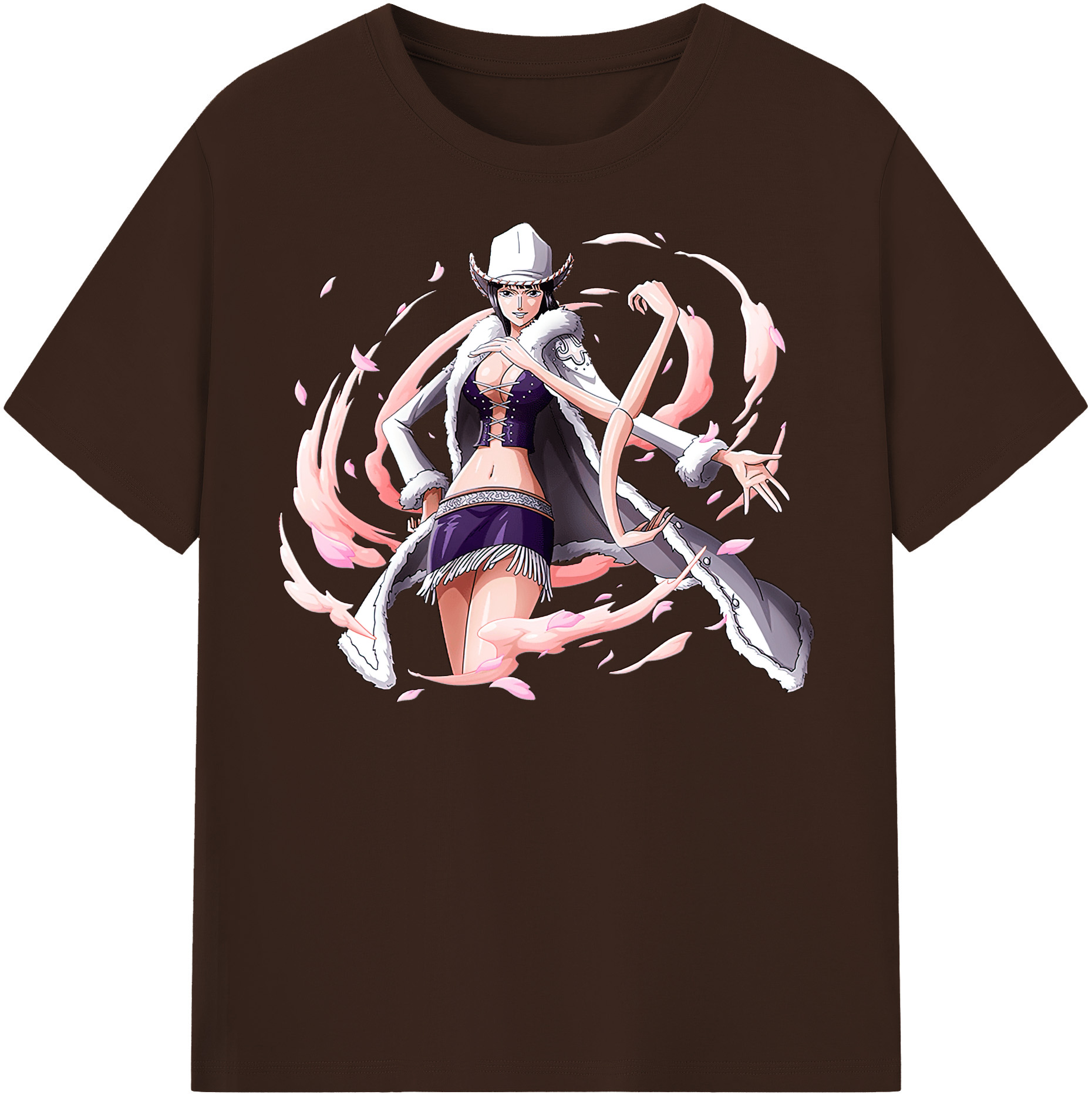 ワンピース ニコ・ロビン ONE PIECE Nico Robin 綿100％半袖Tシャツ（フロントプリント）