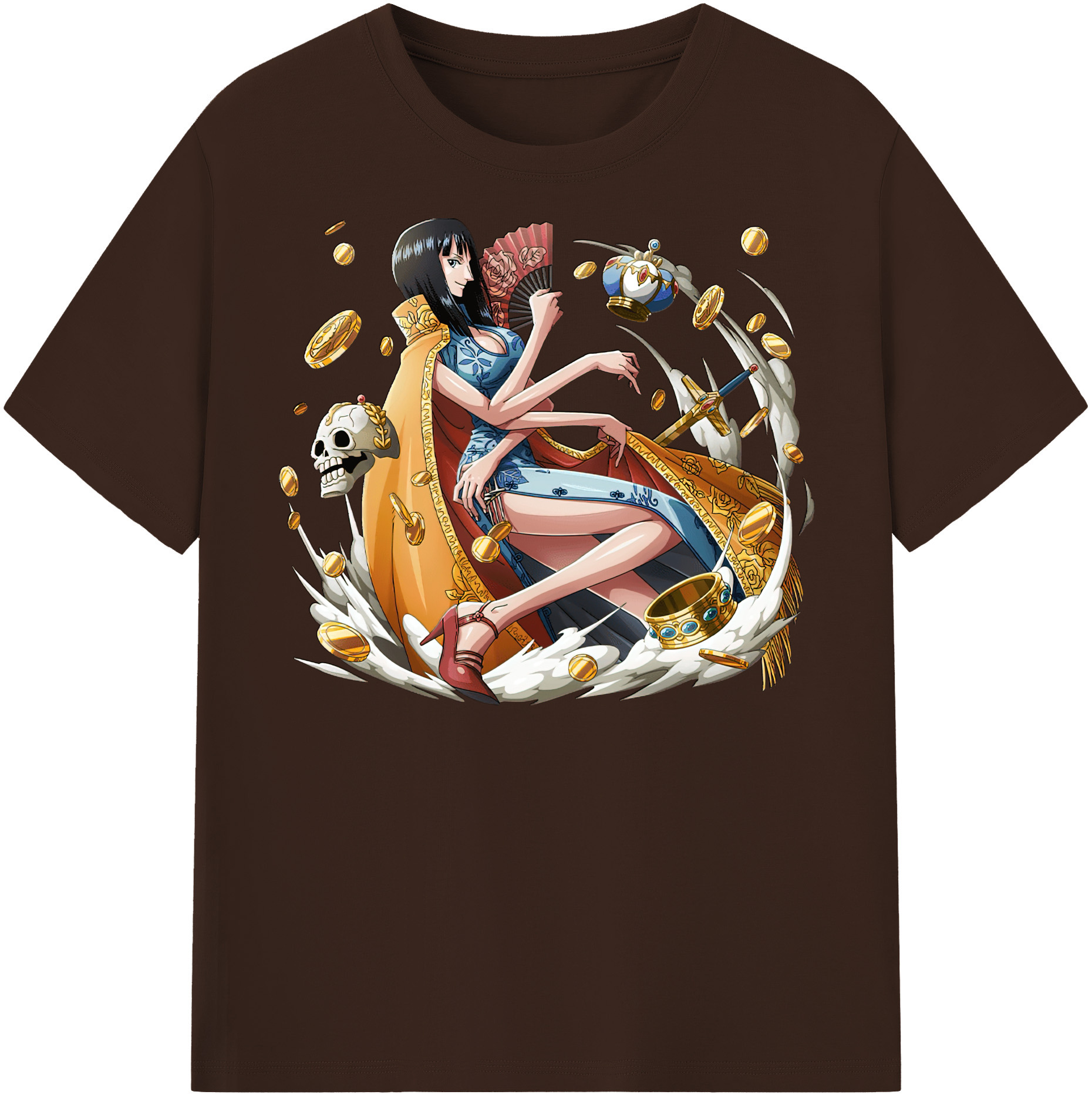 ワンピース ニコ・ロビン ONE PIECE Nico Robin 綿100％半袖Tシャツ（フロントプリント）