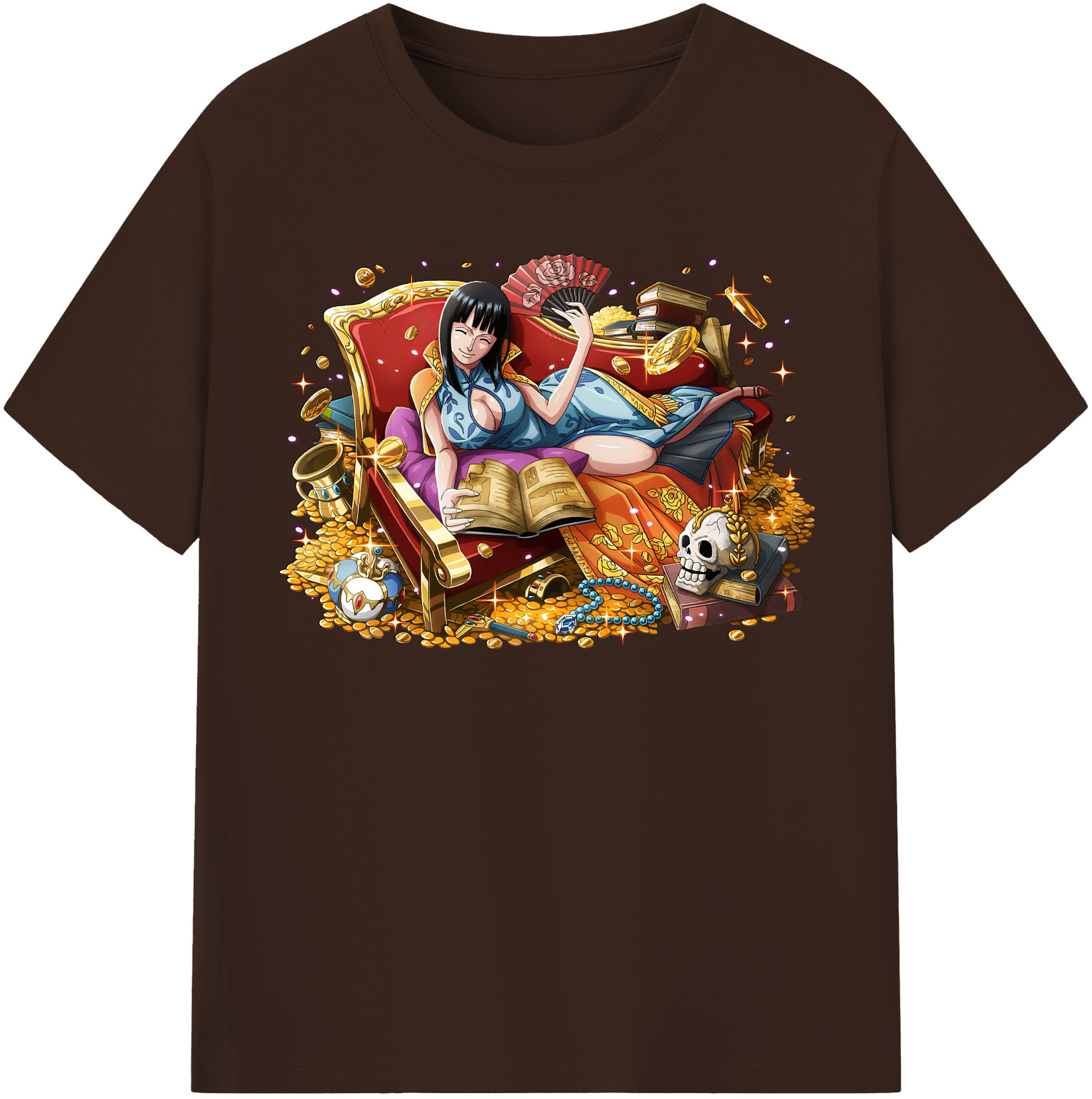 ワンピース ニコ・ロビン ONE PIECE Nico Robin 綿100％半袖Tシャツ（フロントプリント）