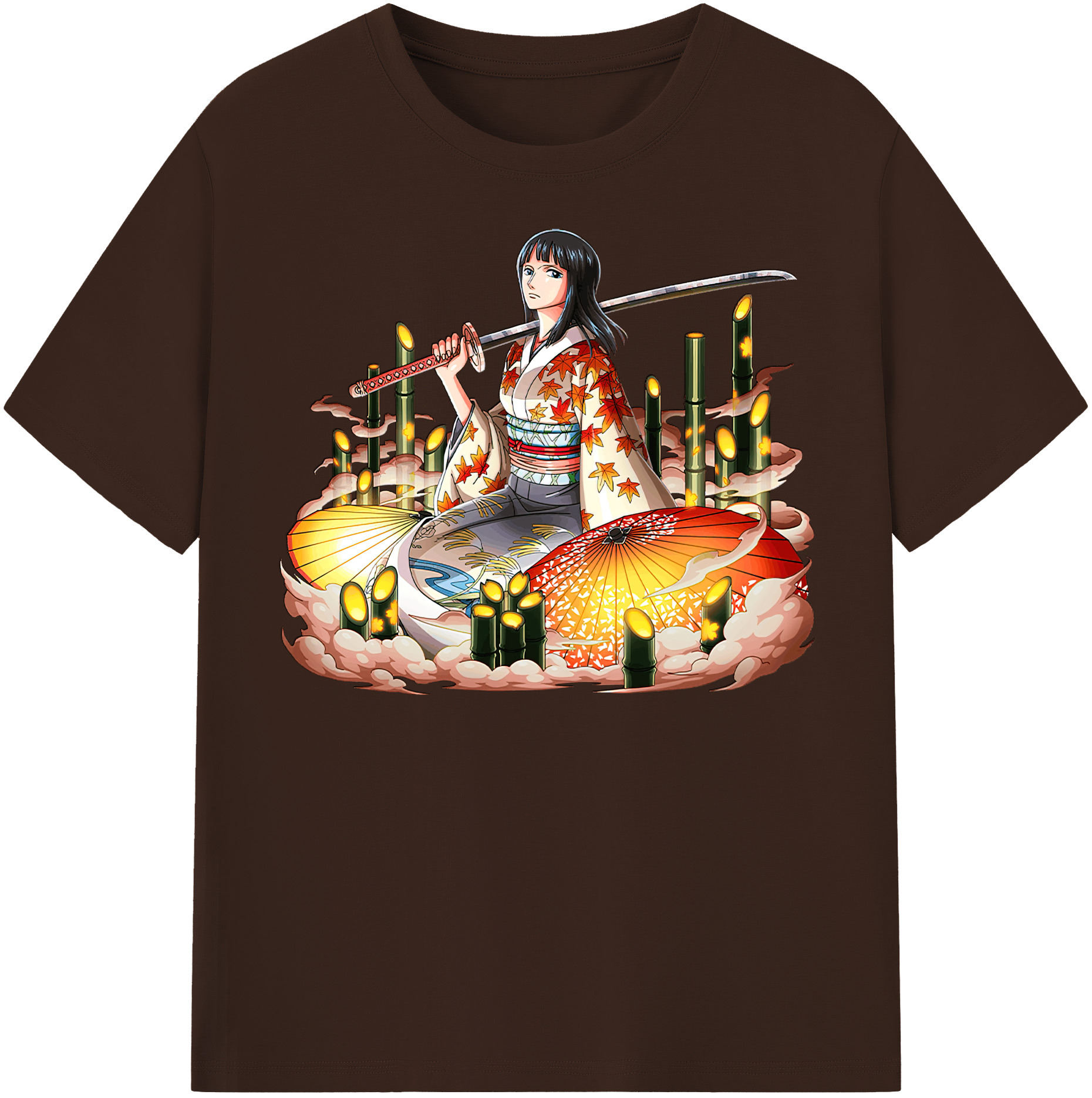 ワンピース ニコ・ロビン ONE PIECE Nico Robin 綿100％半袖Tシャツ（フロントプリント）
