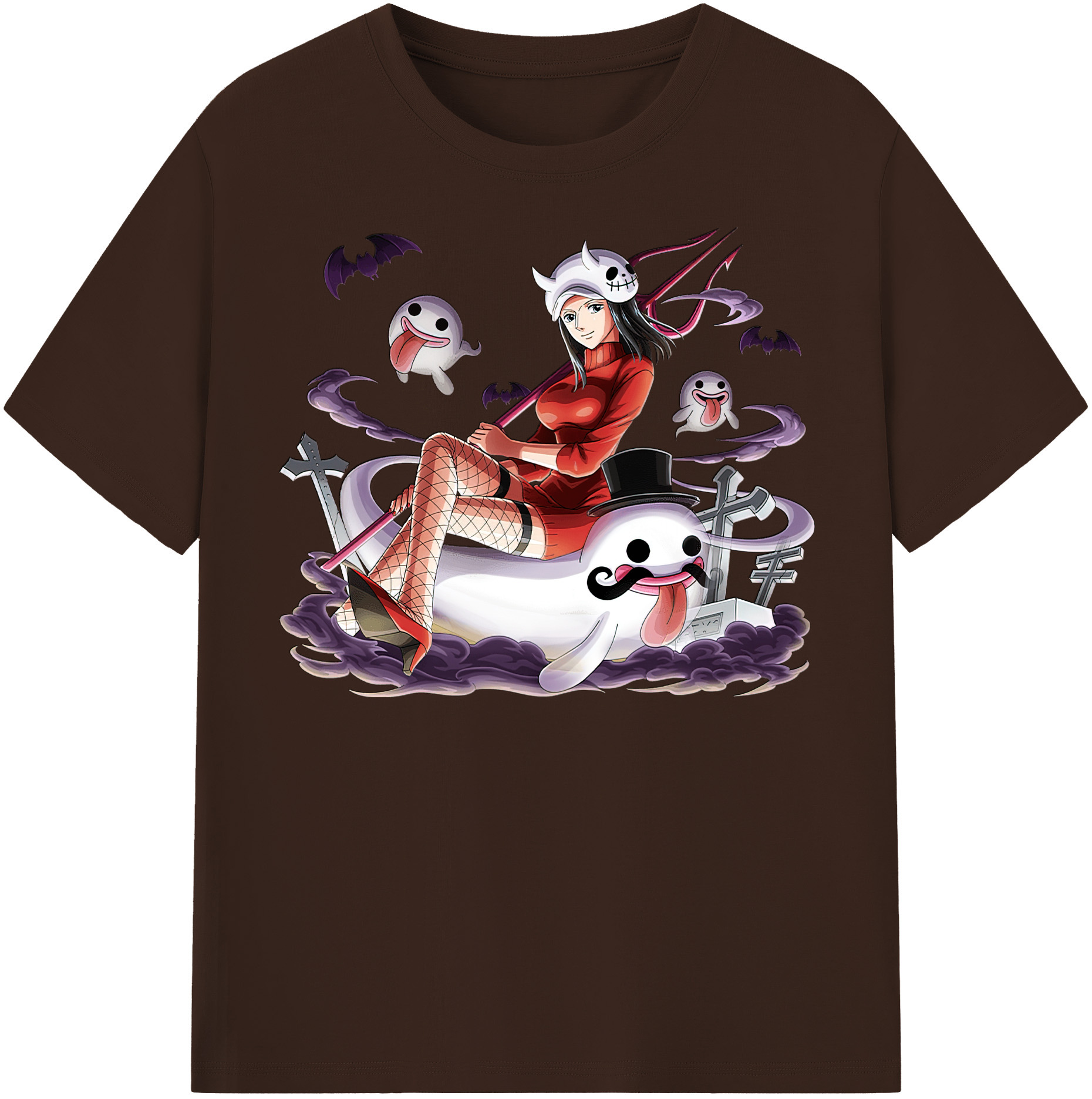 ワンピース ニコ・ロビン ONE PIECE Nico Robin 綿100％半袖Tシャツ（フロントプリント）