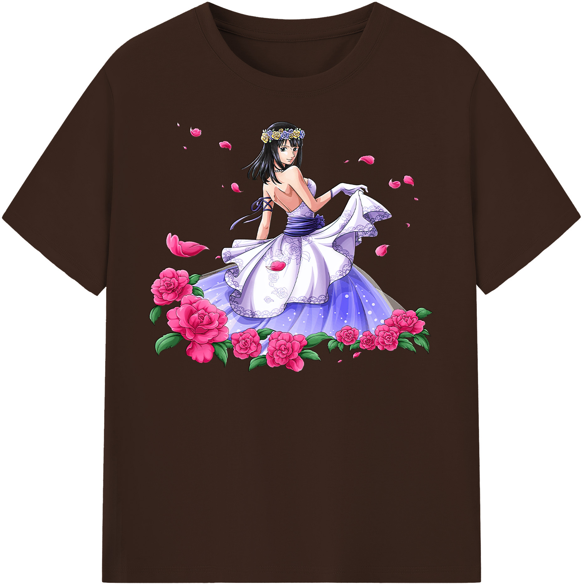 ワンピース ニコ・ロビン ONE PIECE Nico Robin 綿100％半袖Tシャツ（フロントプリント）