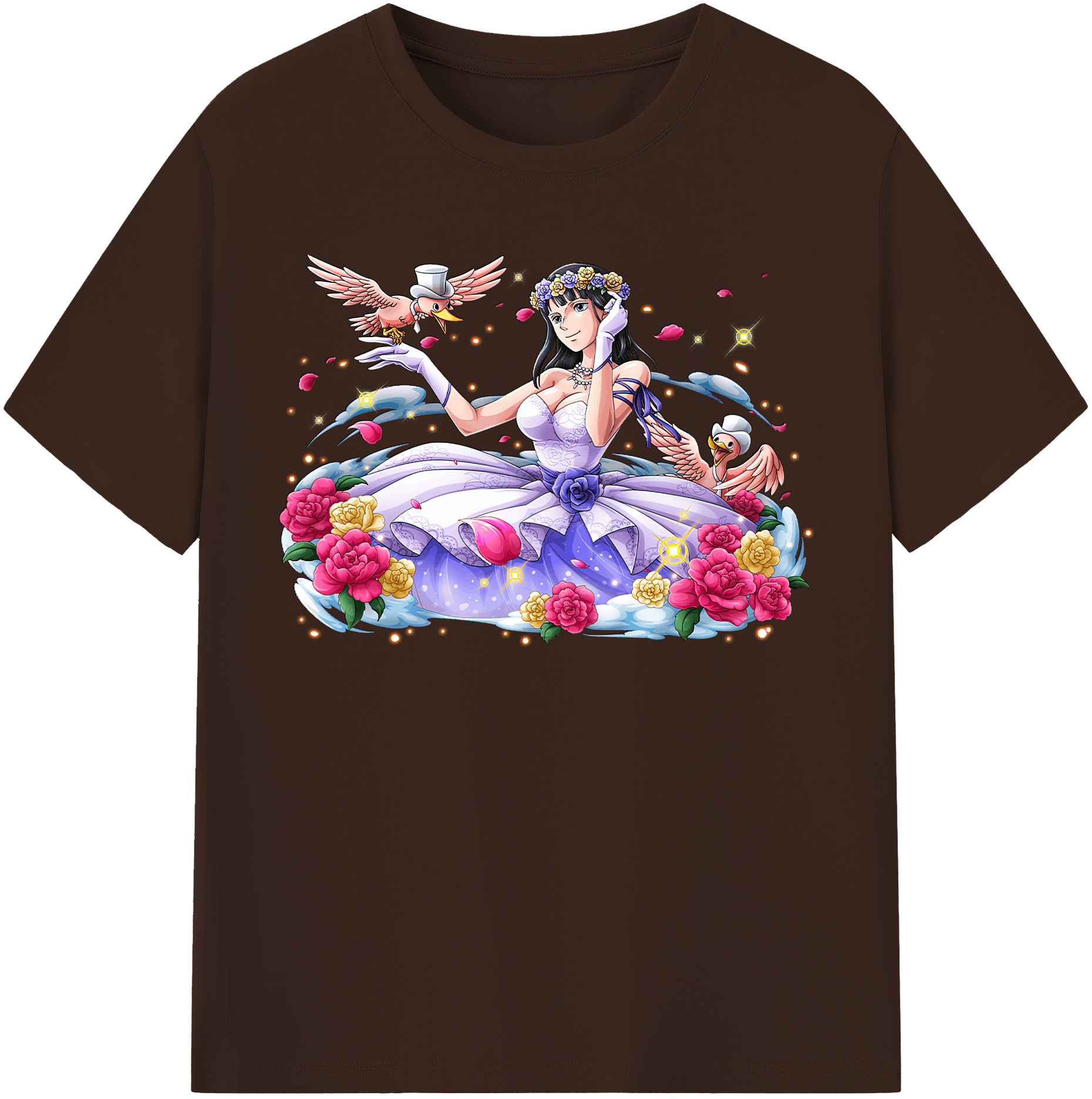 ワンピース ニコ・ロビン ONE PIECE Nico Robin 綿100％半袖Tシャツ（フロントプリント）