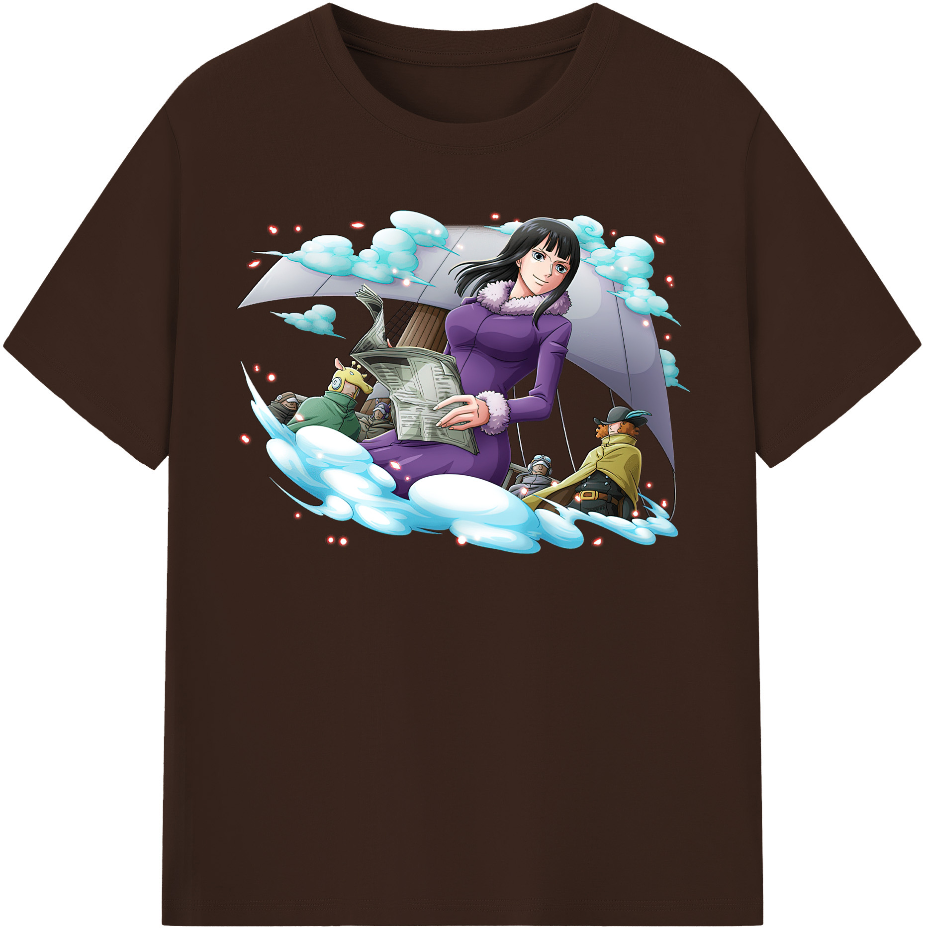 ワンピース ニコ・ロビン ONE PIECE Nico Robin 綿100％半袖Tシャツ（フロントプリント）