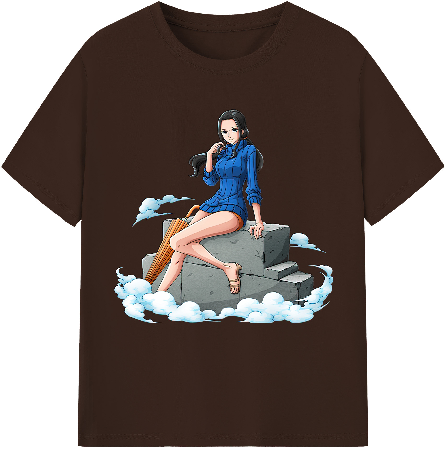 ワンピース ニコ・ロビン ONE PIECE Nico Robin 綿100％半袖Tシャツ（フロントプリント）