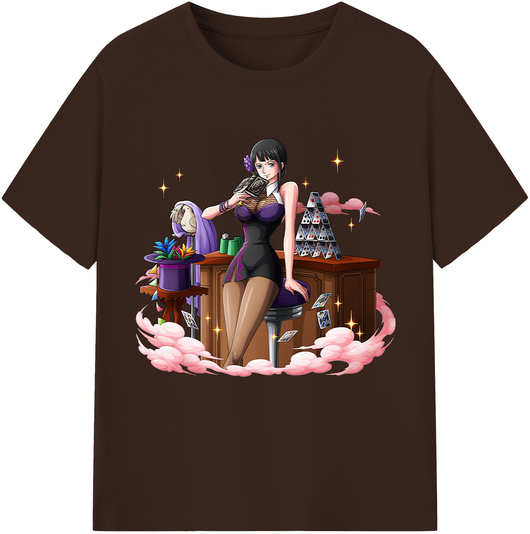ワンピース ニコ・ロビン ONE PIECE Nico Robin 綿100％半袖Tシャツ（フロントプリント）