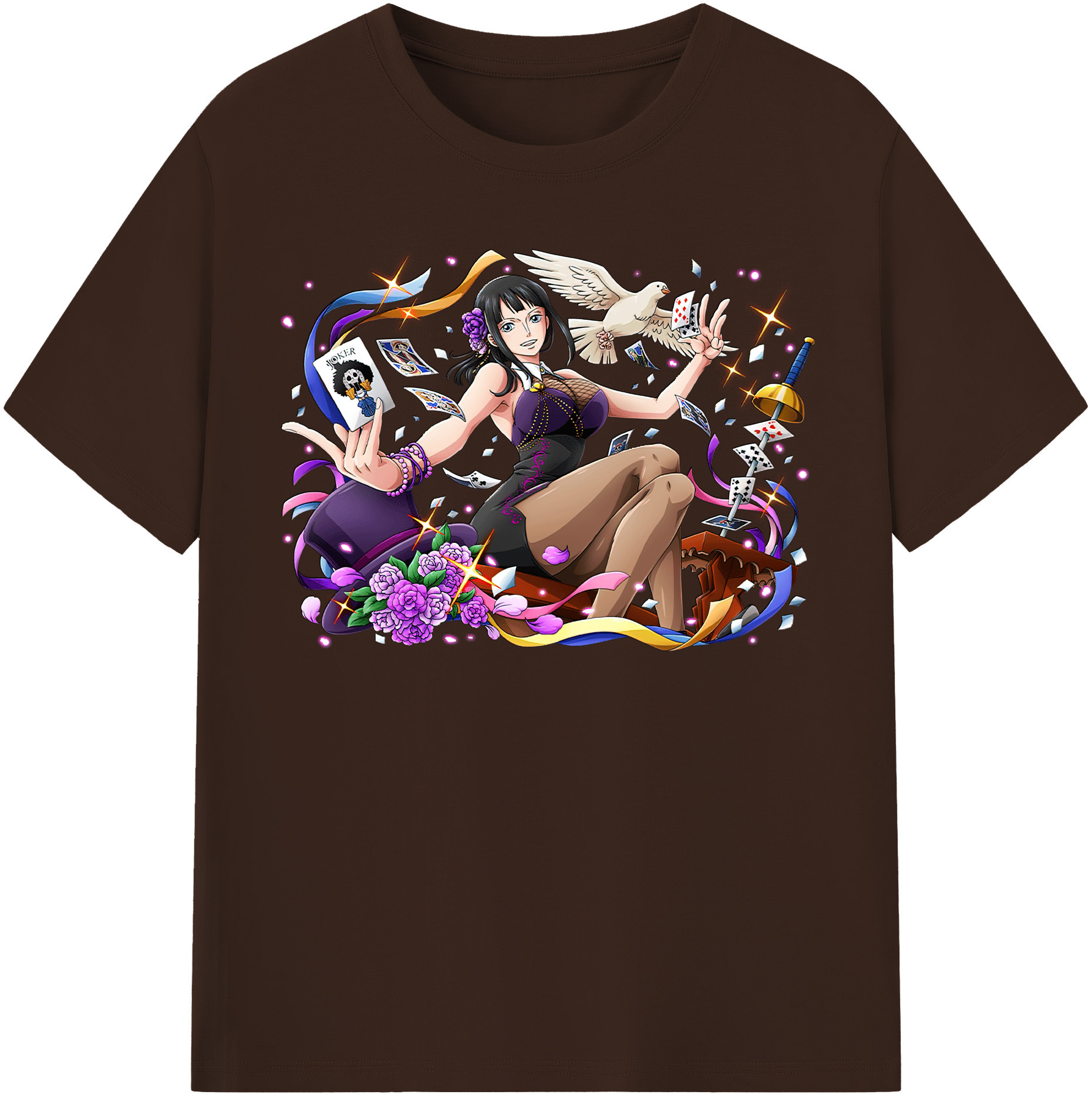 ワンピース ニコ・ロビン ONE PIECE Nico Robin 綿100％半袖Tシャツ（フロントプリント）