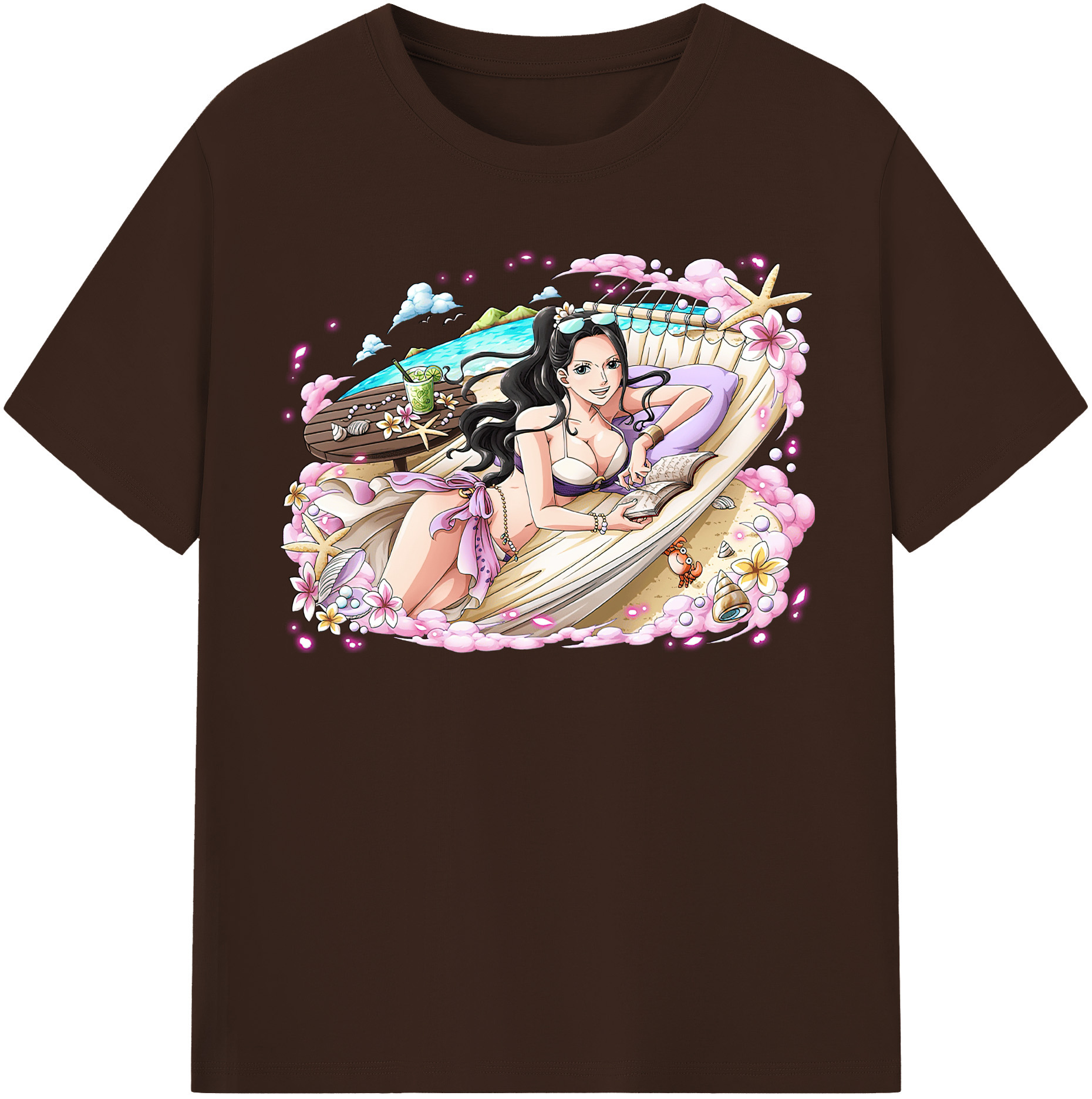 ワンピース ニコ・ロビン ONE PIECE Nico Robin 綿100％半袖Tシャツ（フロントプリント）