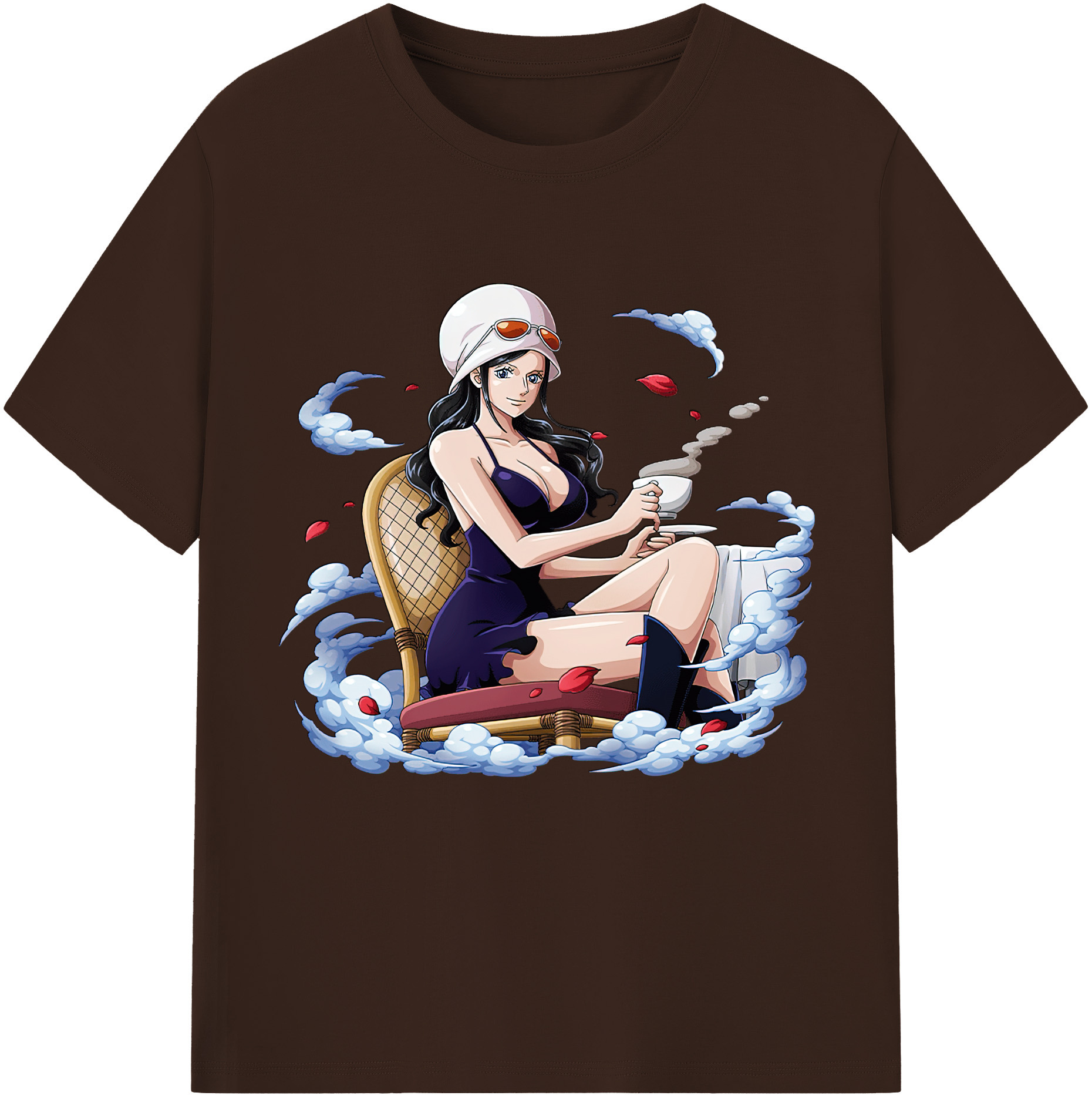 ワンピース ニコ・ロビン ONE PIECE Nico Robin 綿100％半袖Tシャツ（フロントプリント）