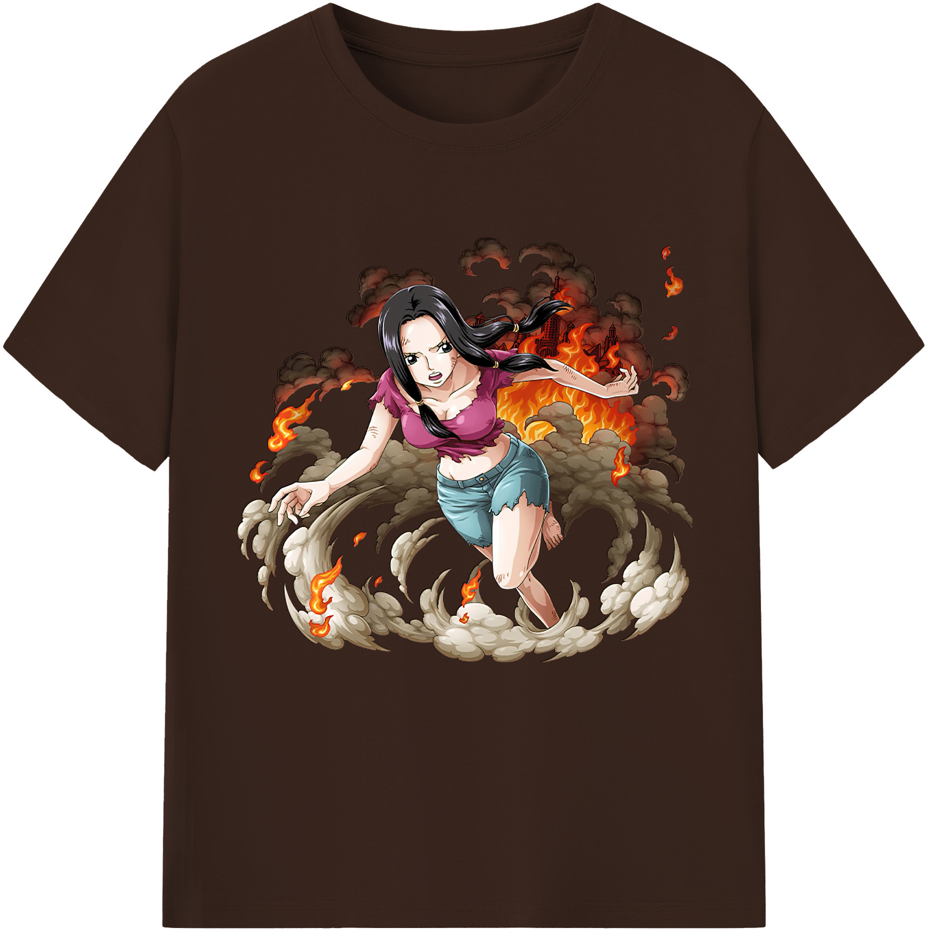 ワンピース ニコ・ロビン ONE PIECE Nico Robin 綿100％半袖Tシャツ（フロントプリント）