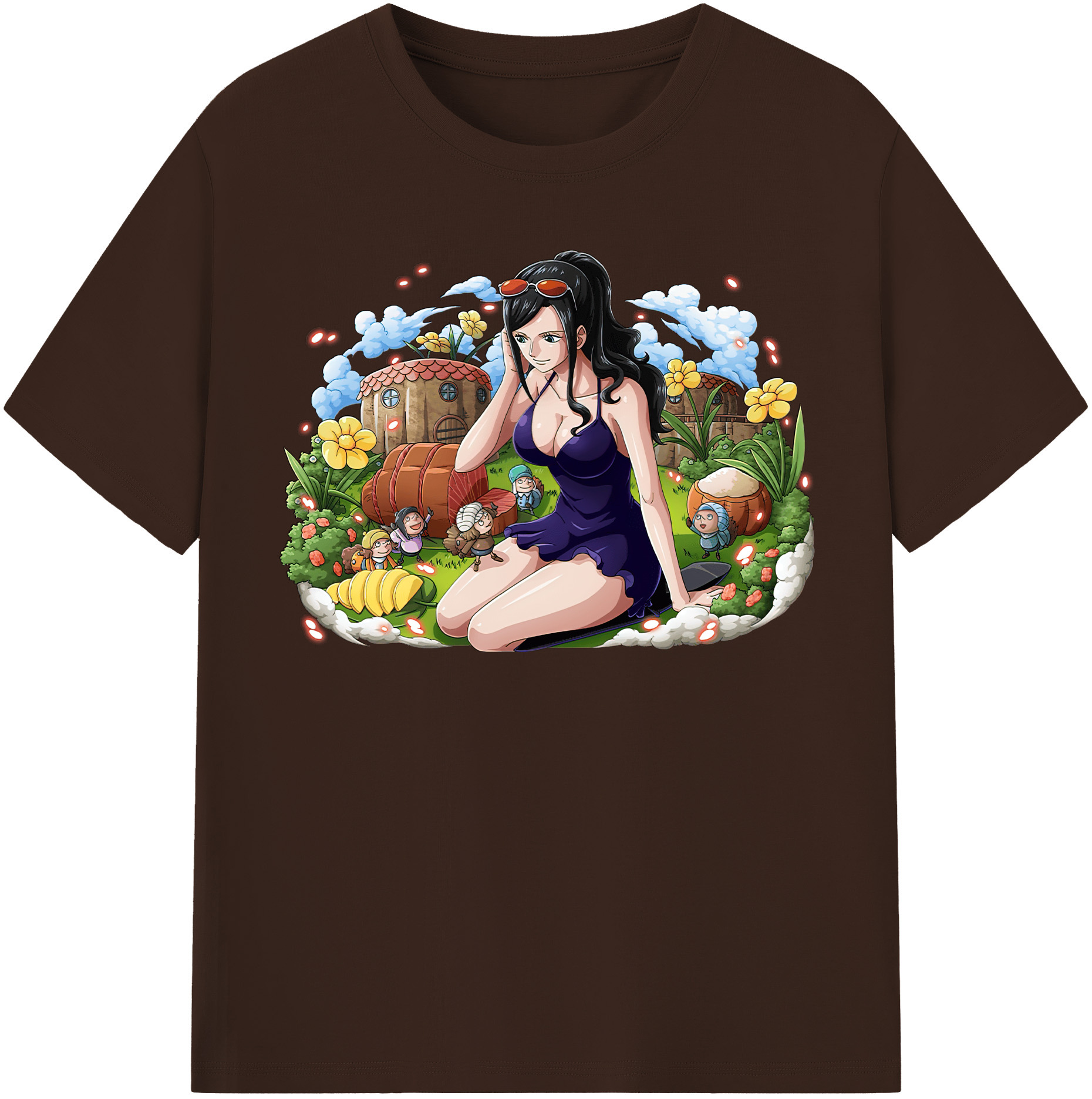 ワンピース ニコ・ロビン ONE PIECE Nico Robin 綿100％半袖Tシャツ（フロントプリント）