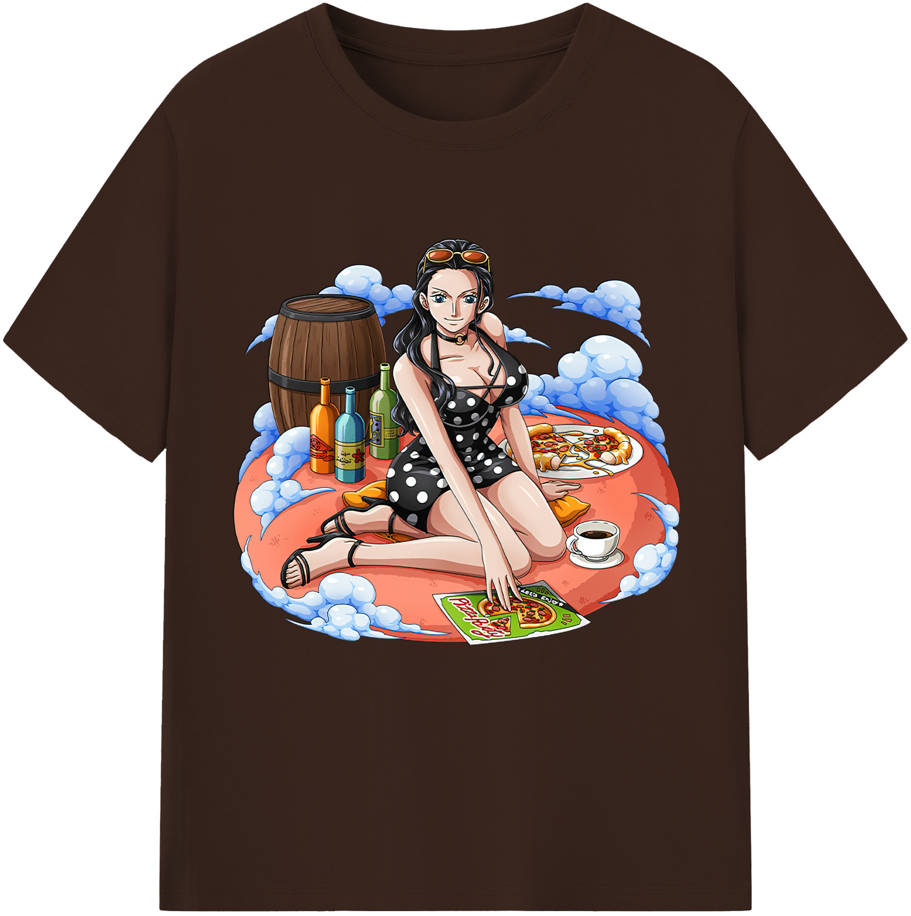 ワンピース ニコ・ロビン ONE PIECE Nico Robin 綿100％半袖Tシャツ（フロントプリント）