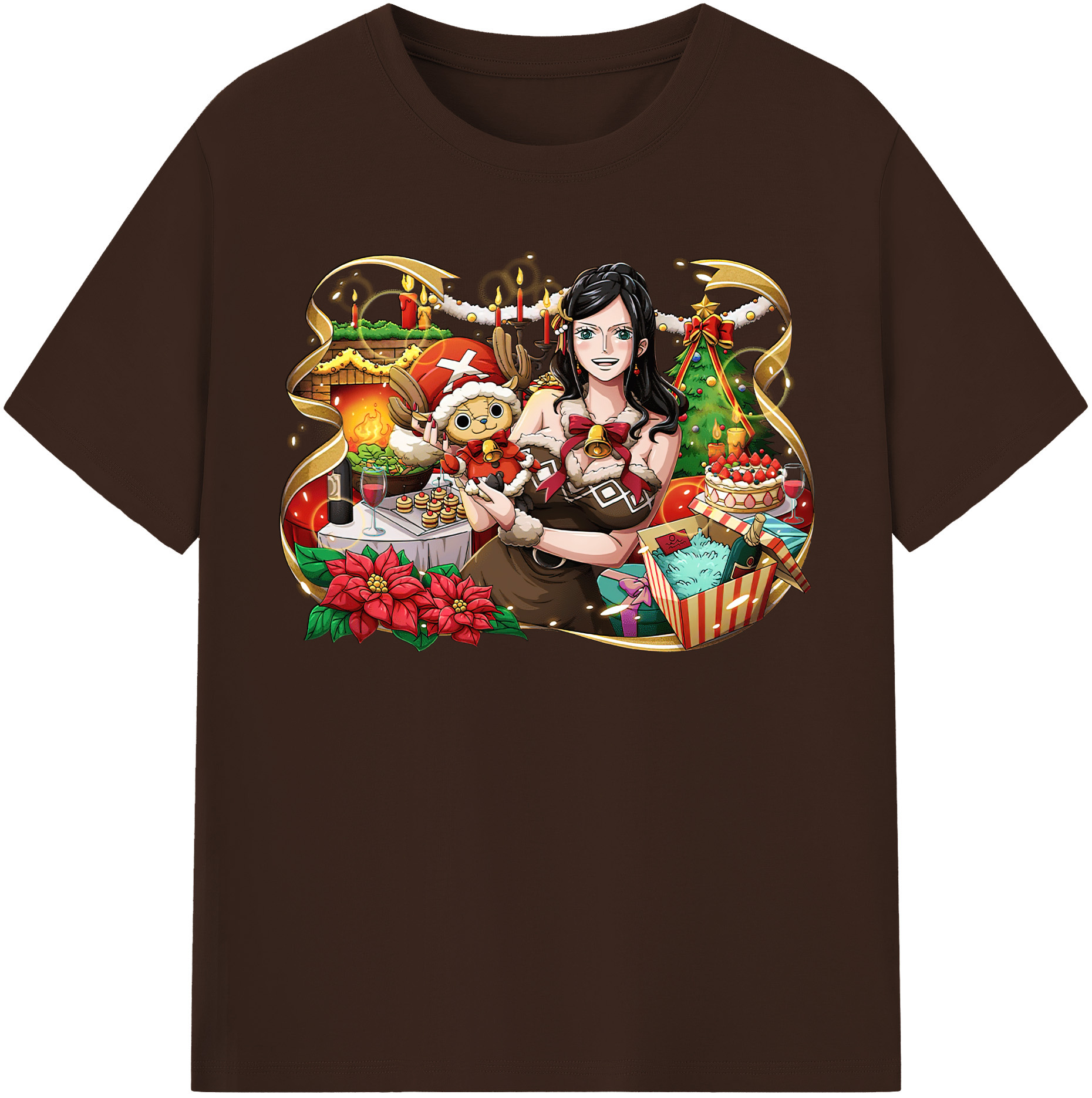 ワンピース ニコ・ロビン ONE PIECE Nico Robin 綿100％半袖Tシャツ（フロントプリント）