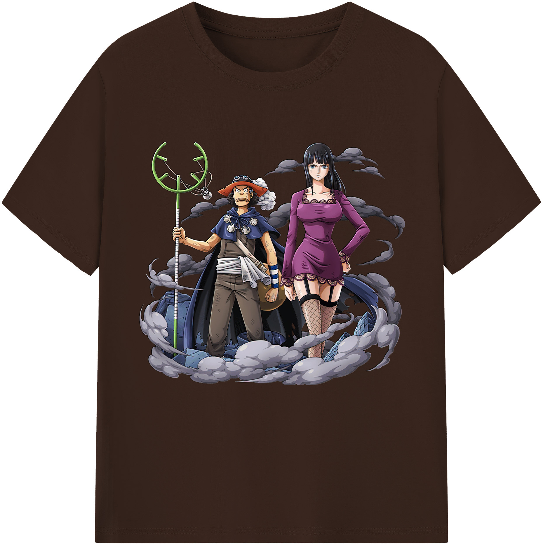 ワンピース ニコ・ロビン ONE PIECE Nico Robin 綿100％半袖Tシャツ（フロントプリント）