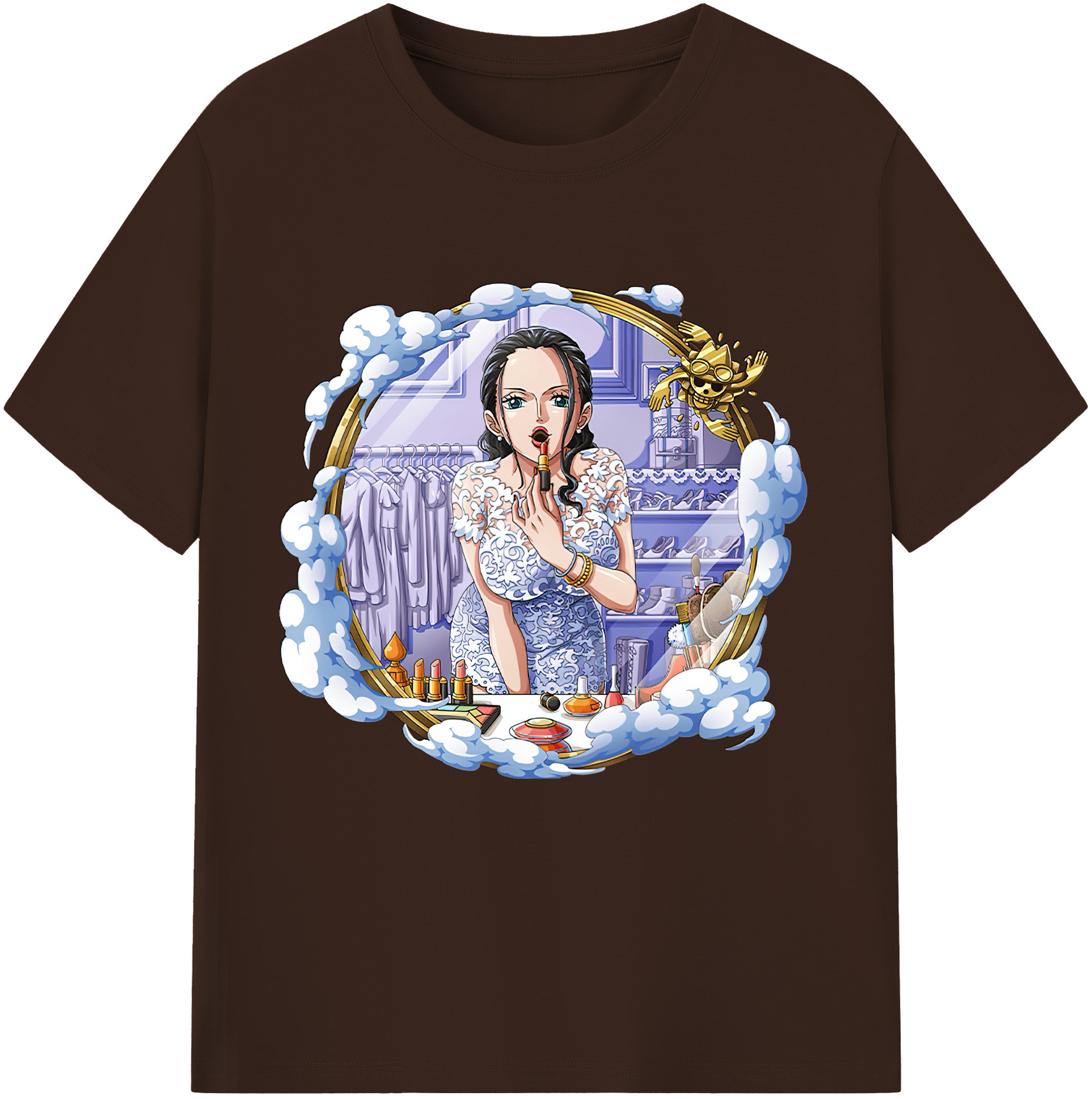 ワンピース ニコ・ロビン ONE PIECE Nico Robin 綿100％半袖Tシャツ（フロントプリント）