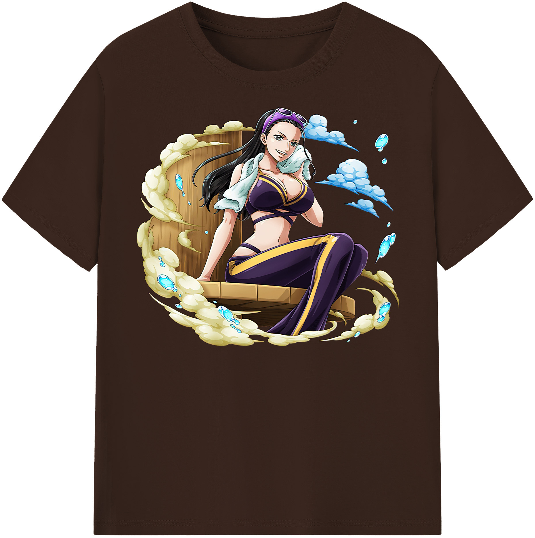 ワンピース ニコ・ロビン ONE PIECE Nico Robin 綿100％半袖Tシャツ（フロントプリント）