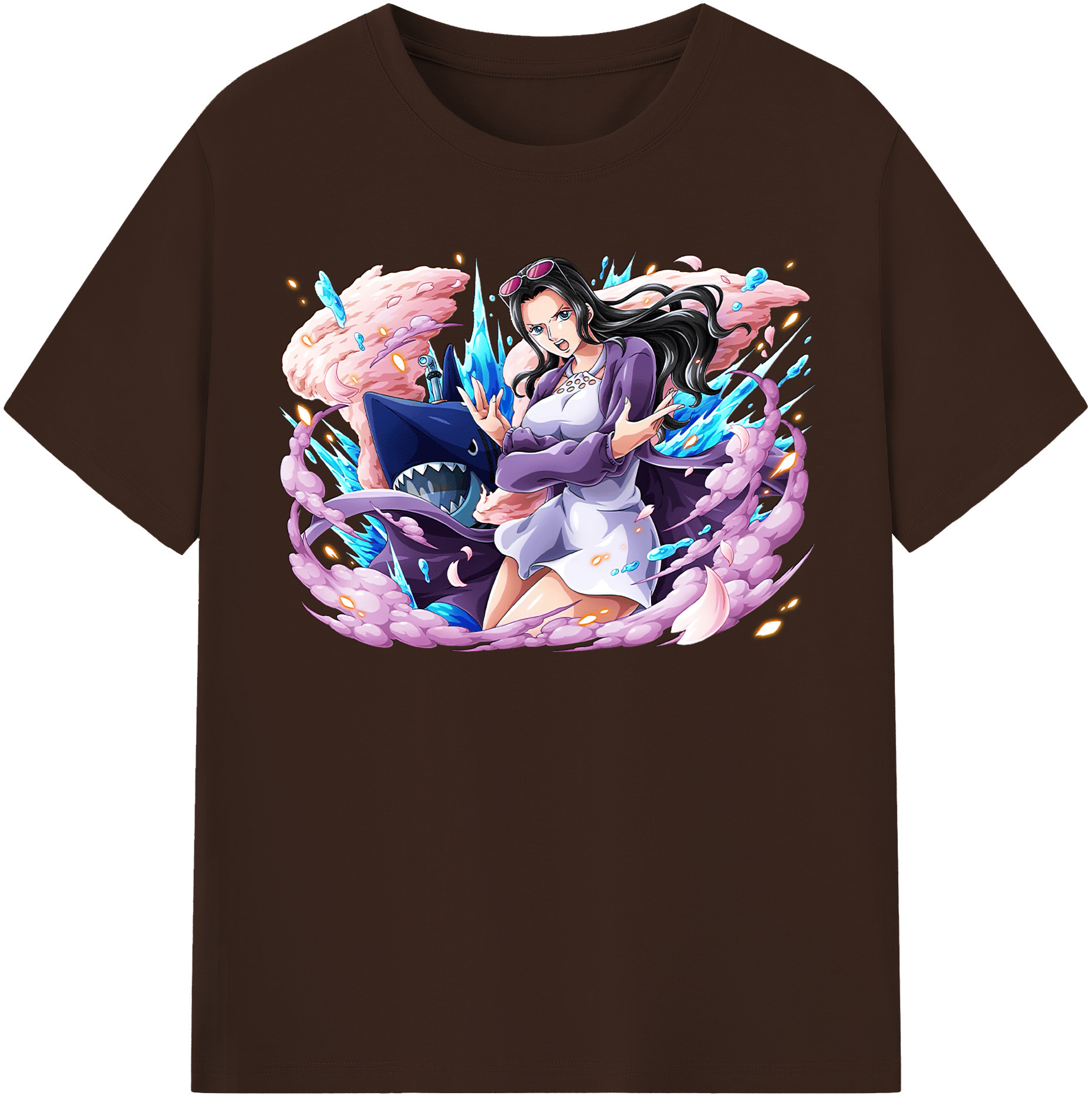 ワンピース ニコ・ロビン ONE PIECE Nico Robin 綿100％半袖Tシャツ（フロントプリント）