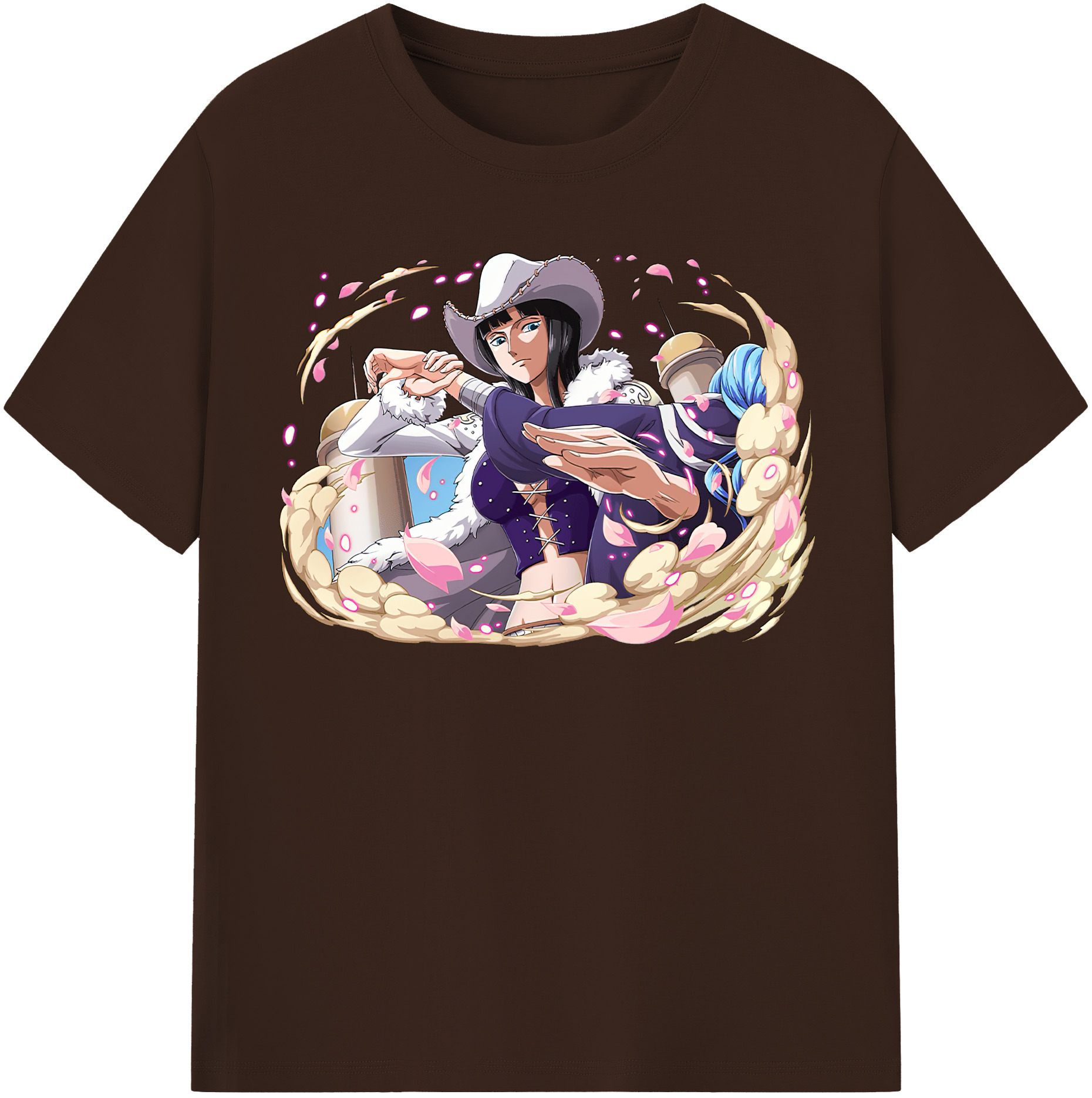 ワンピース ニコ・ロビン ONE PIECE Nico Robin 綿100％半袖Tシャツ（フロントプリント）