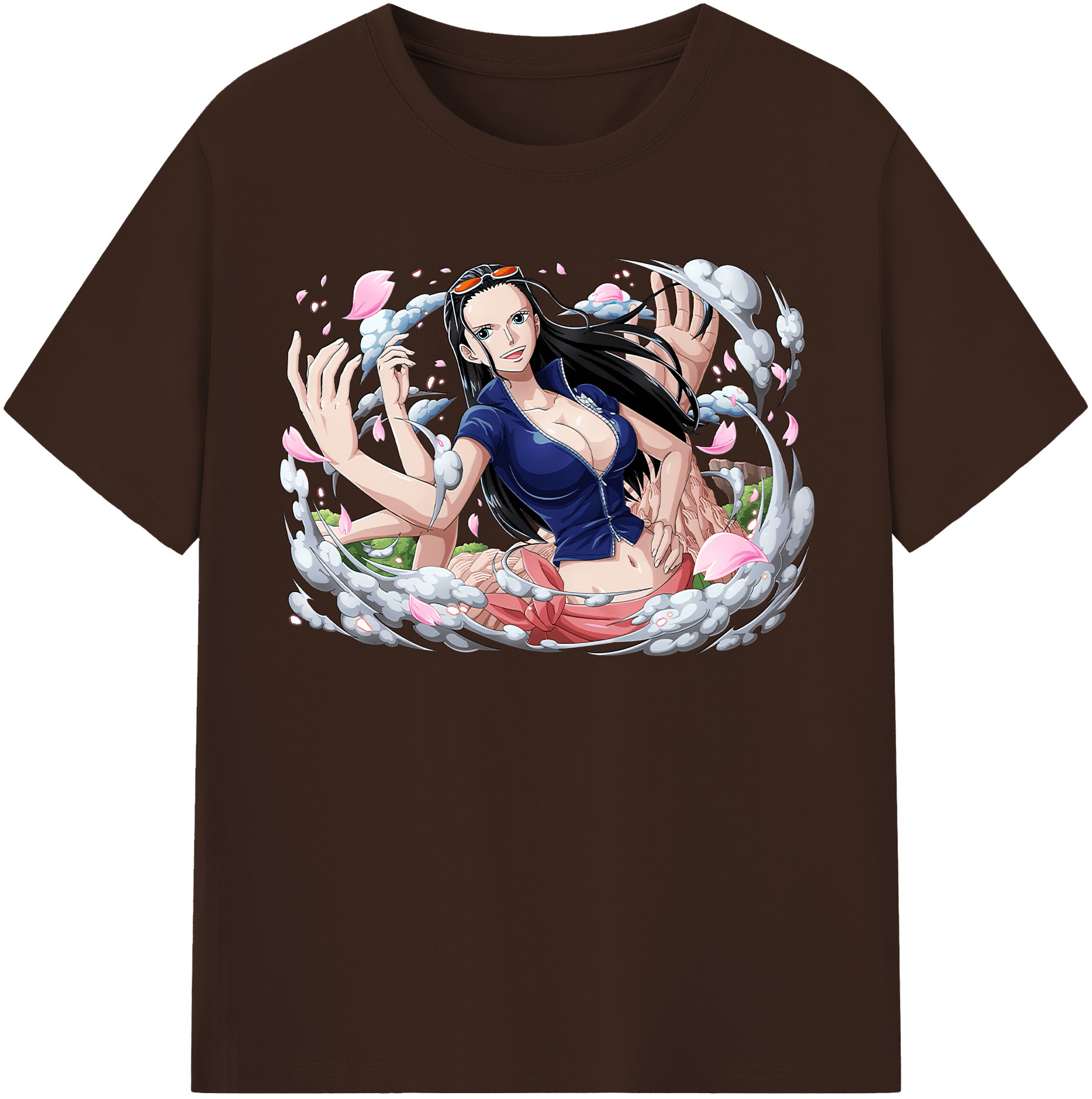 ワンピース ニコ・ロビン ONE PIECE Nico Robin 綿100％半袖Tシャツ（フロントプリント）