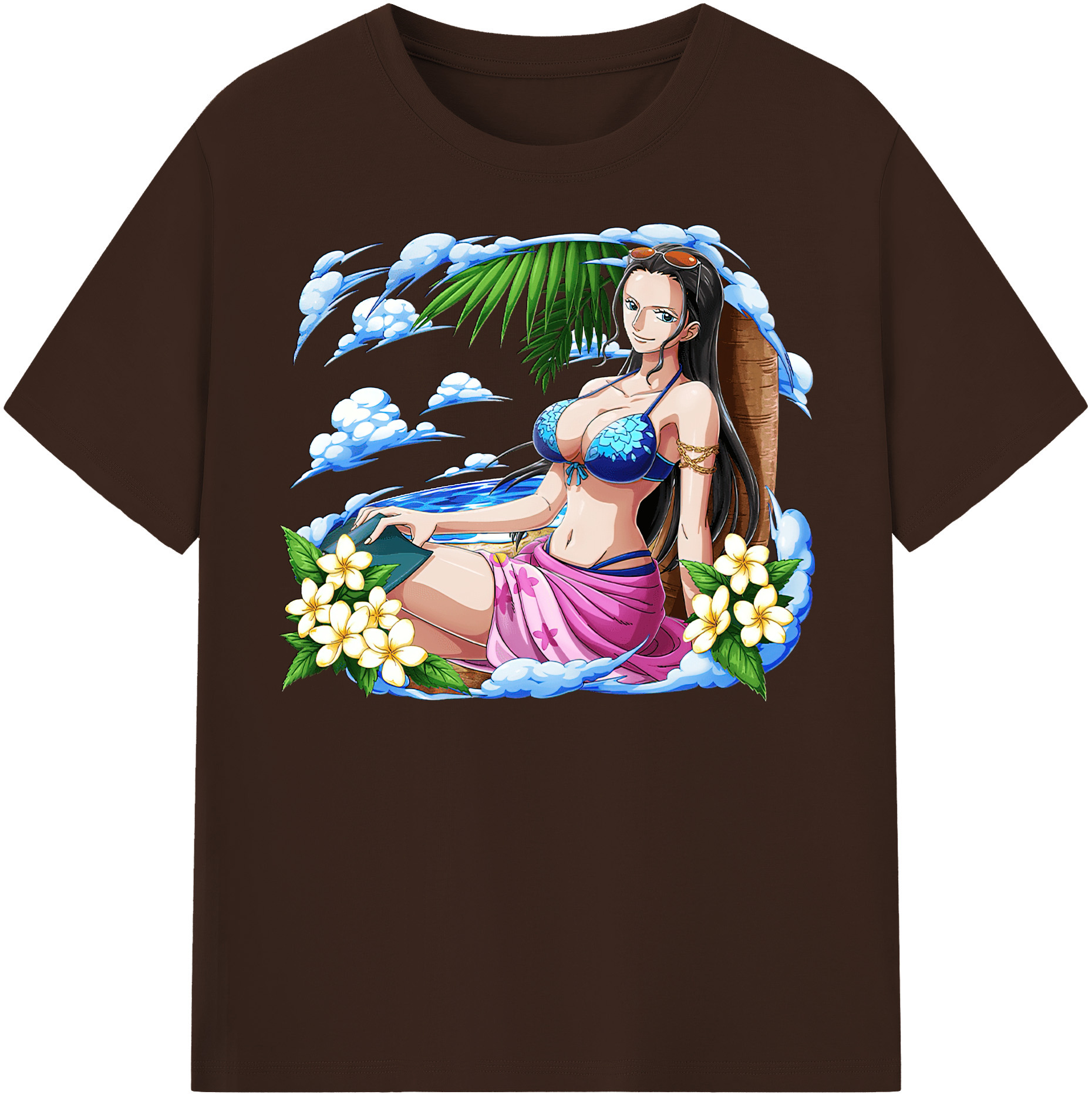 ワンピース ニコ・ロビン ONE PIECE Nico Robin 綿100％半袖Tシャツ（フロントプリント）