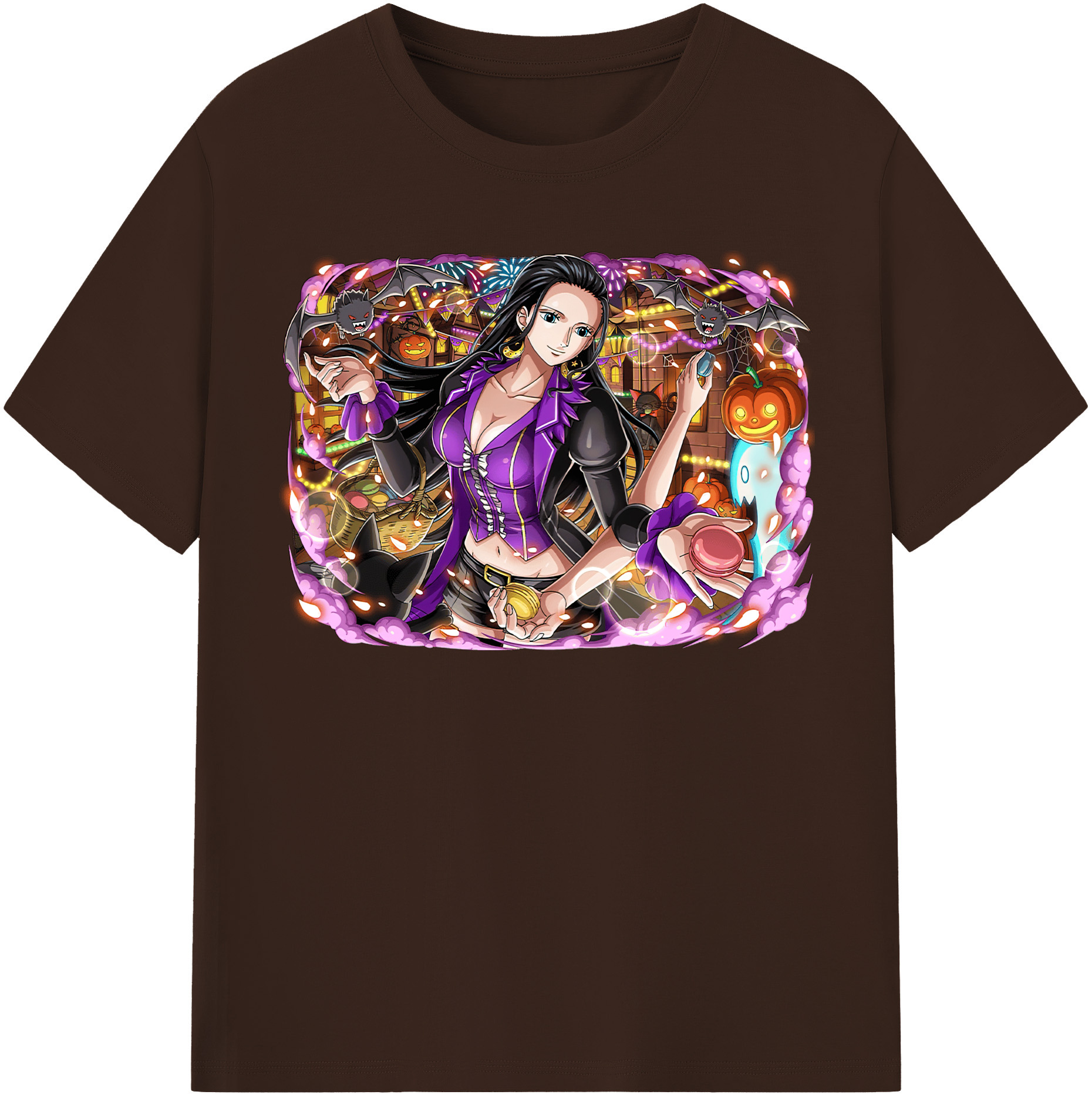 ワンピース ニコ・ロビン ONE PIECE Nico Robin 綿100％半袖Tシャツ（フロントプリント）