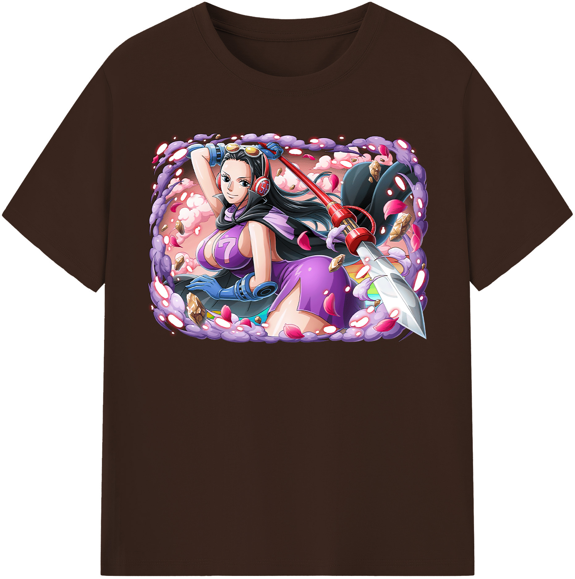 ワンピース ニコ・ロビン ONE PIECE Nico Robin 綿100％半袖Tシャツ（フロントプリント）