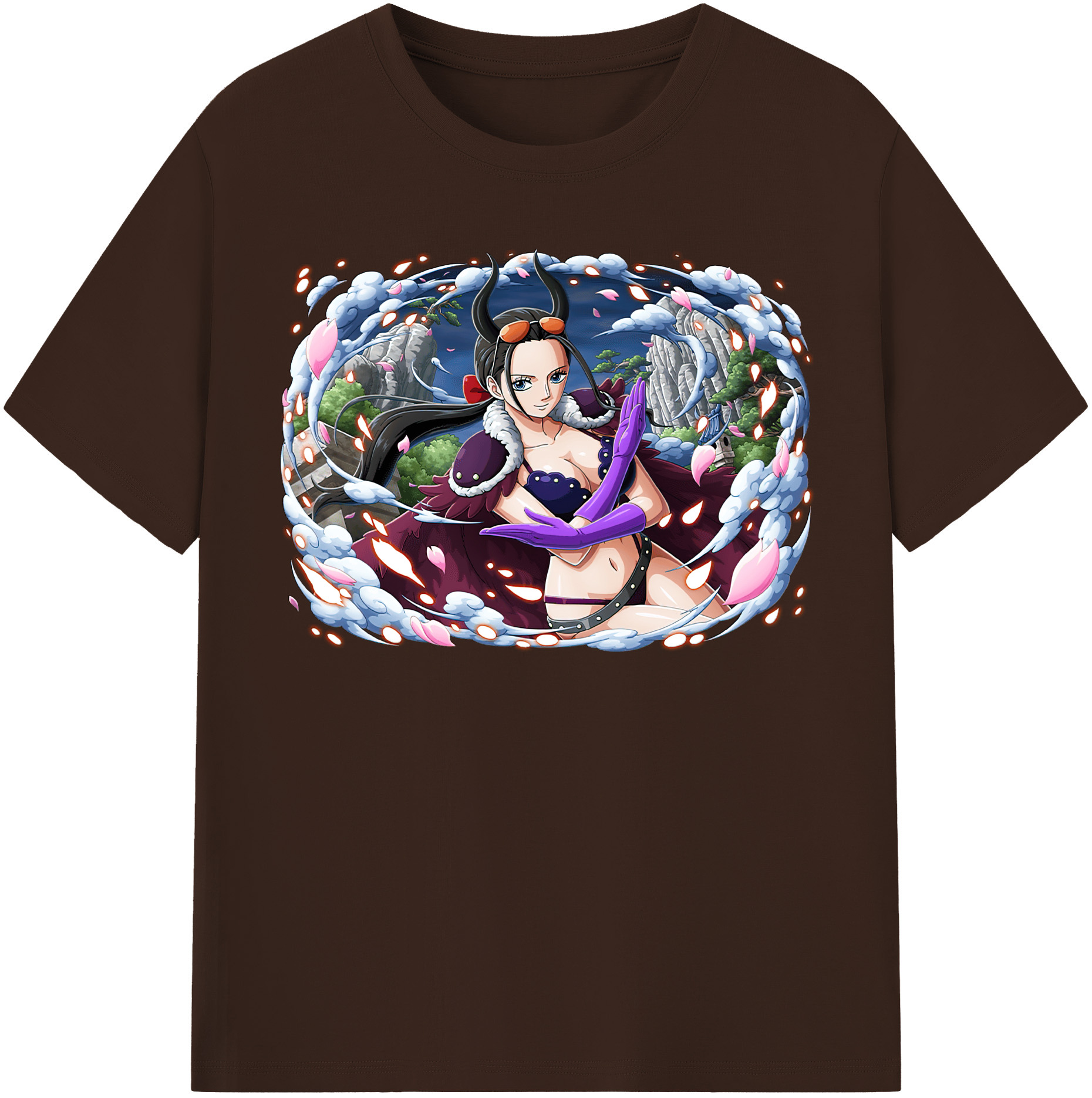 ワンピース ニコ・ロビン ONE PIECE Nico Robin 綿100％半袖Tシャツ（フロントプリント）