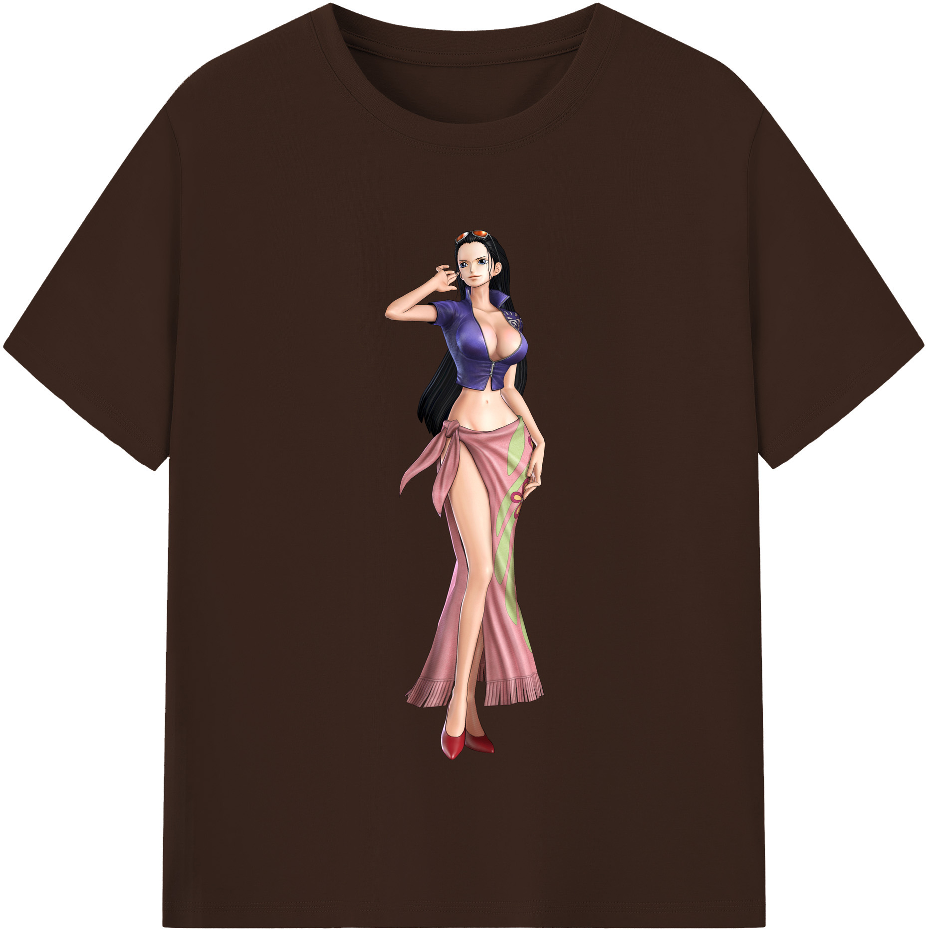ワンピース ニコ・ロビン ONE PIECE Nico Robin 綿100％半袖Tシャツ（フロントプリント）