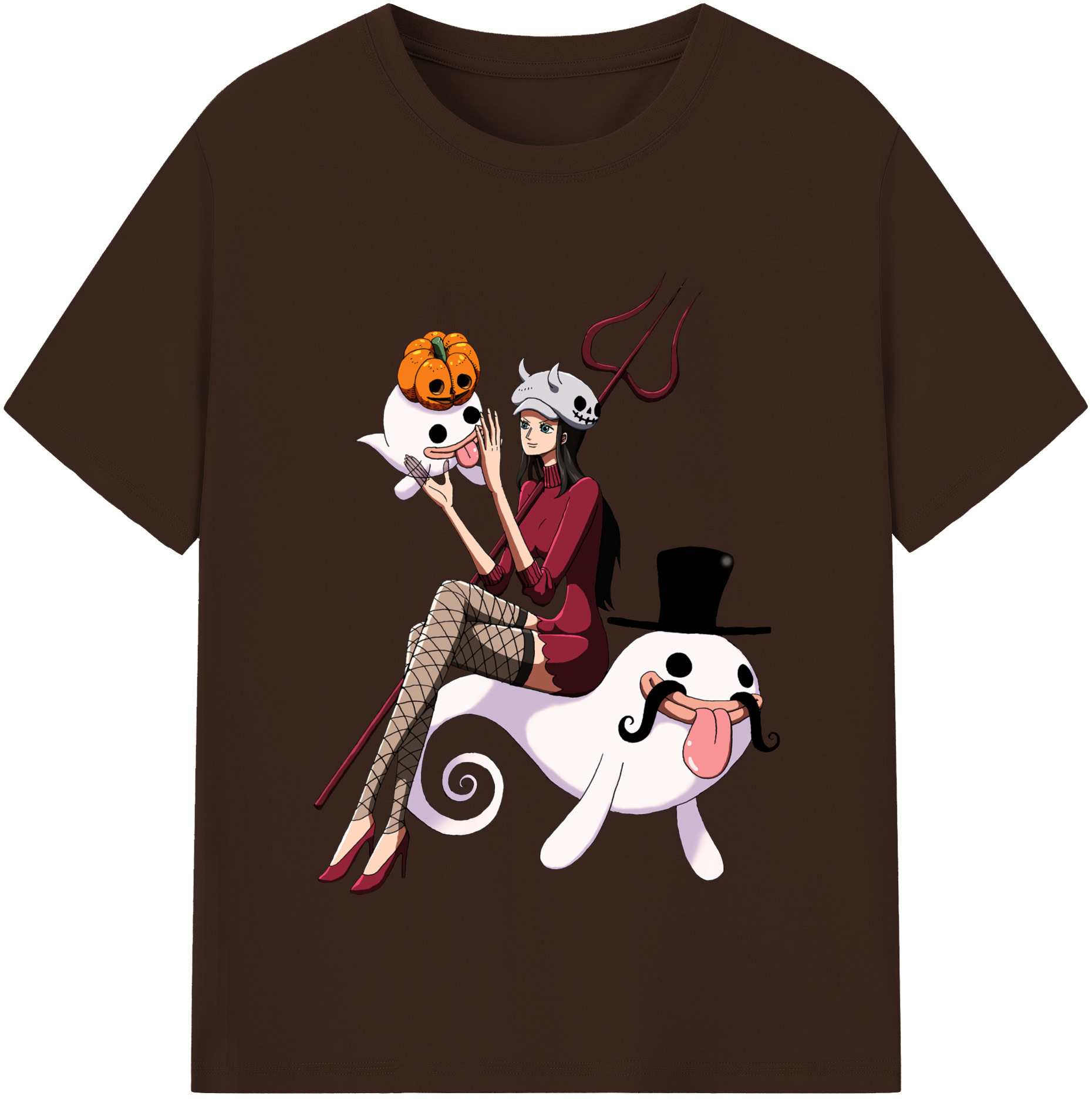 ワンピース ニコ・ロビン ONE PIECE Nico Robin 綿100％半袖Tシャツ（フロントプリント）