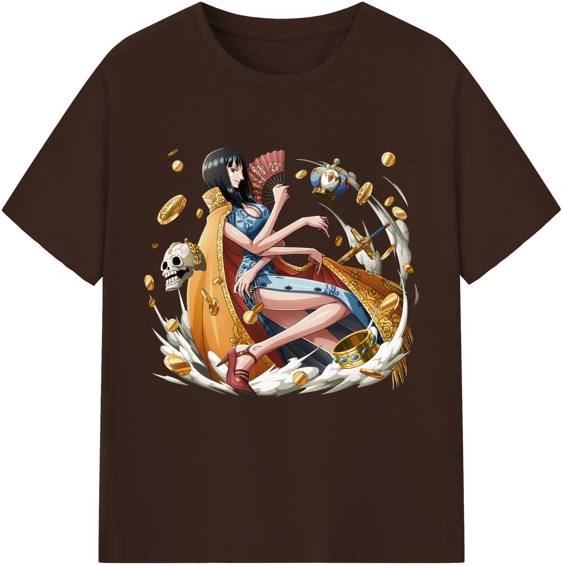 ワンピース ニコ・ロビン ONE PIECE Nico Robin 綿100％半袖Tシャツ（フロントプリント）