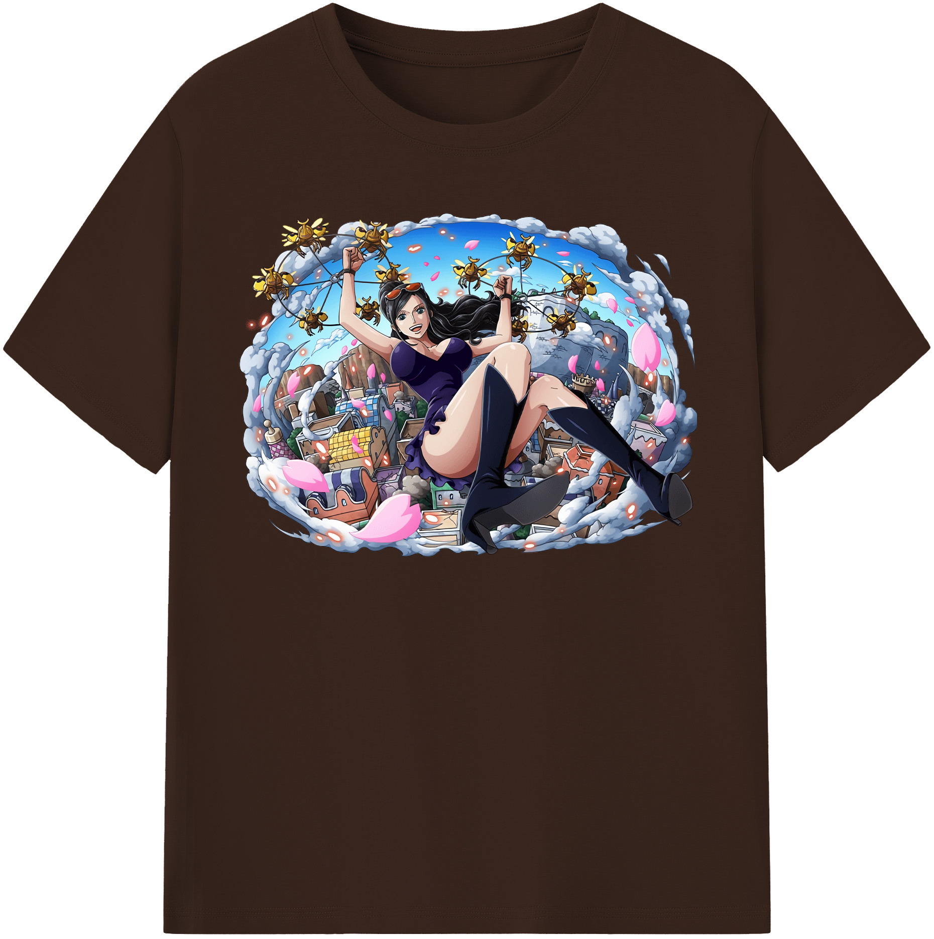 ワンピース ニコ・ロビン ONE PIECE Nico Robin 綿100％半袖Tシャツ（フロントプリント）