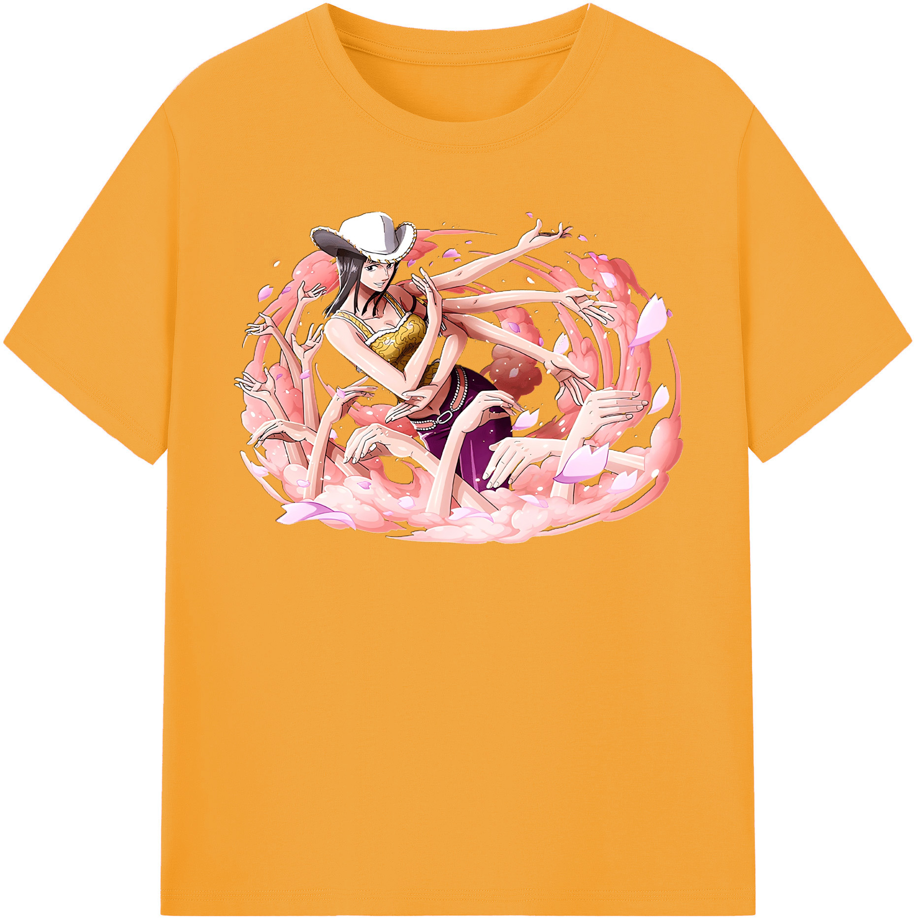 ワンピース ニコ・ロビン ONE PIECE Nico Robin 綿100％半袖Tシャツ（フロントプリント）