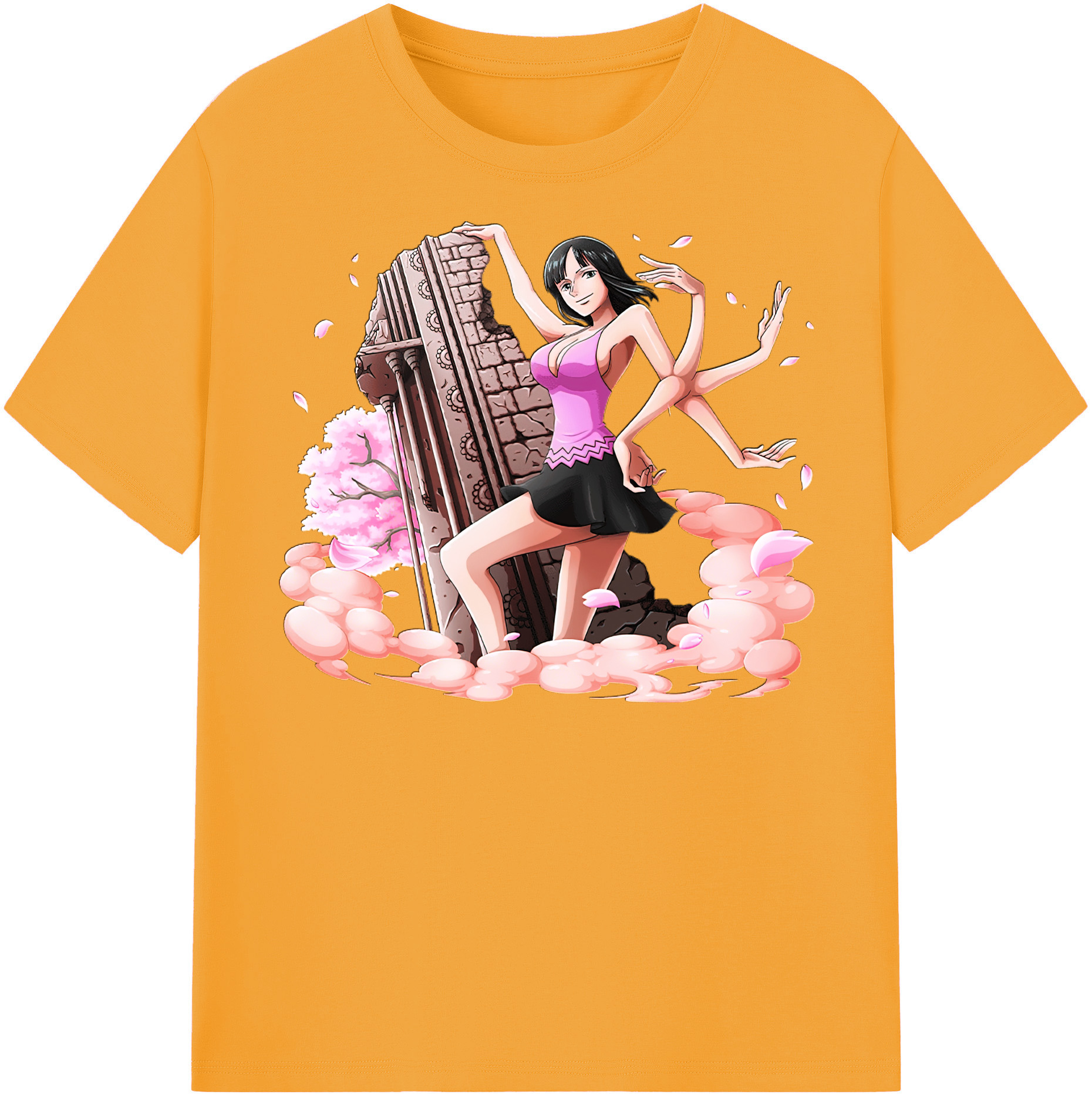 ワンピース ニコ・ロビン ONE PIECE Nico Robin 綿100％半袖Tシャツ（フロントプリント）