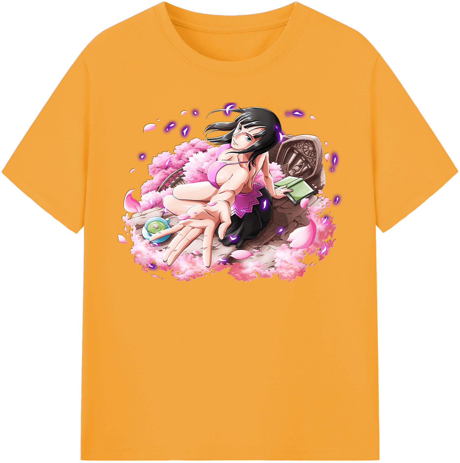 ワンピース ニコ・ロビン ONE PIECE Nico Robin 綿100％半袖Tシャツ（フロントプリント）