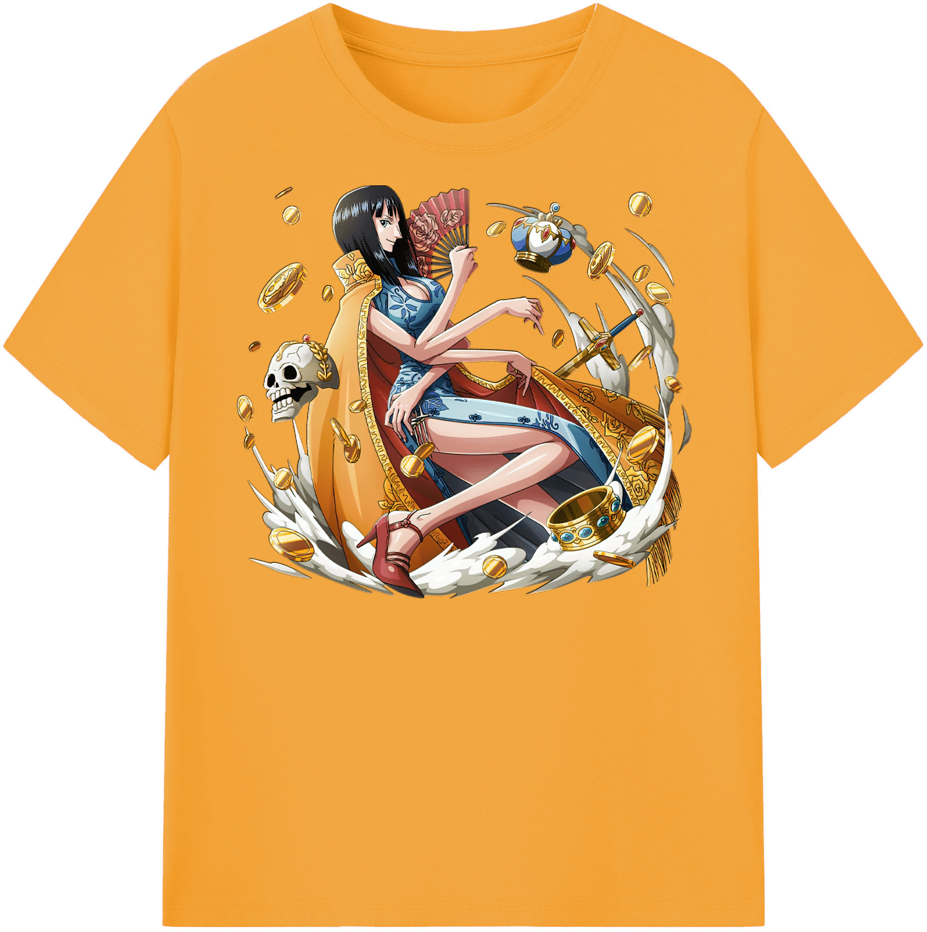 ワンピース ニコ・ロビン ONE PIECE Nico Robin 綿100％半袖Tシャツ（フロントプリント）