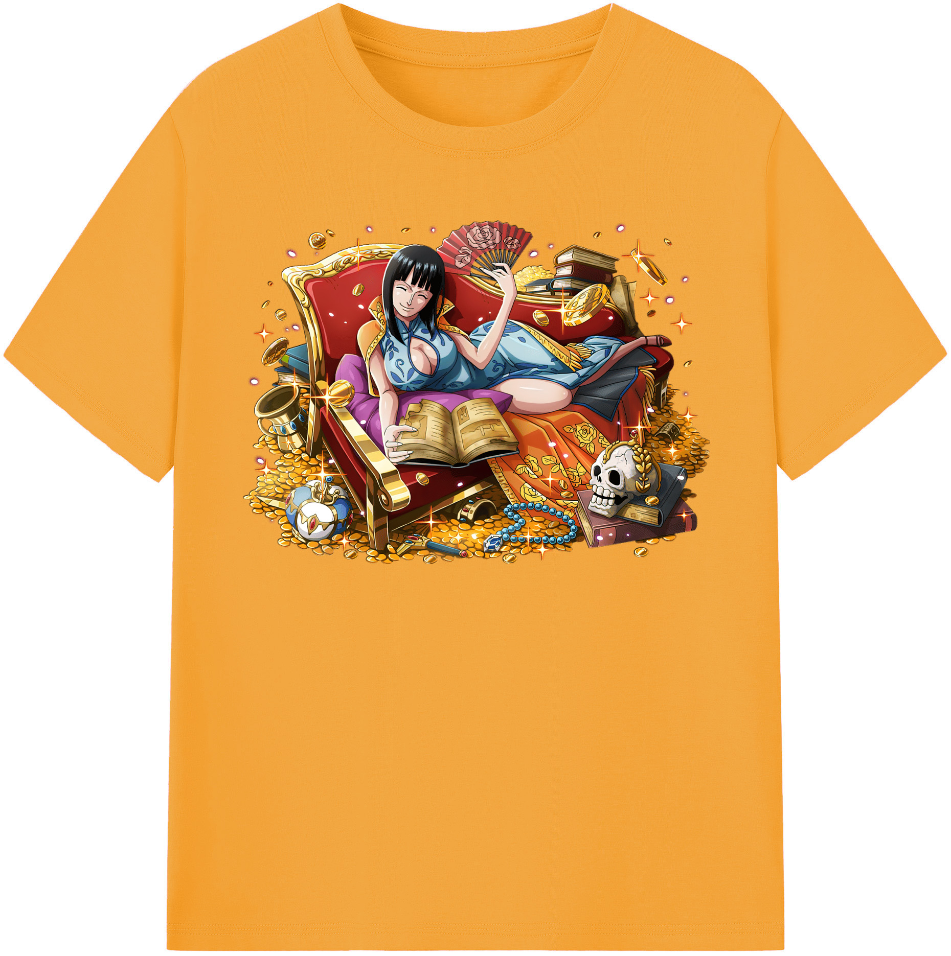 ワンピース ニコ・ロビン ONE PIECE Nico Robin 綿100％半袖Tシャツ（フロントプリント）
