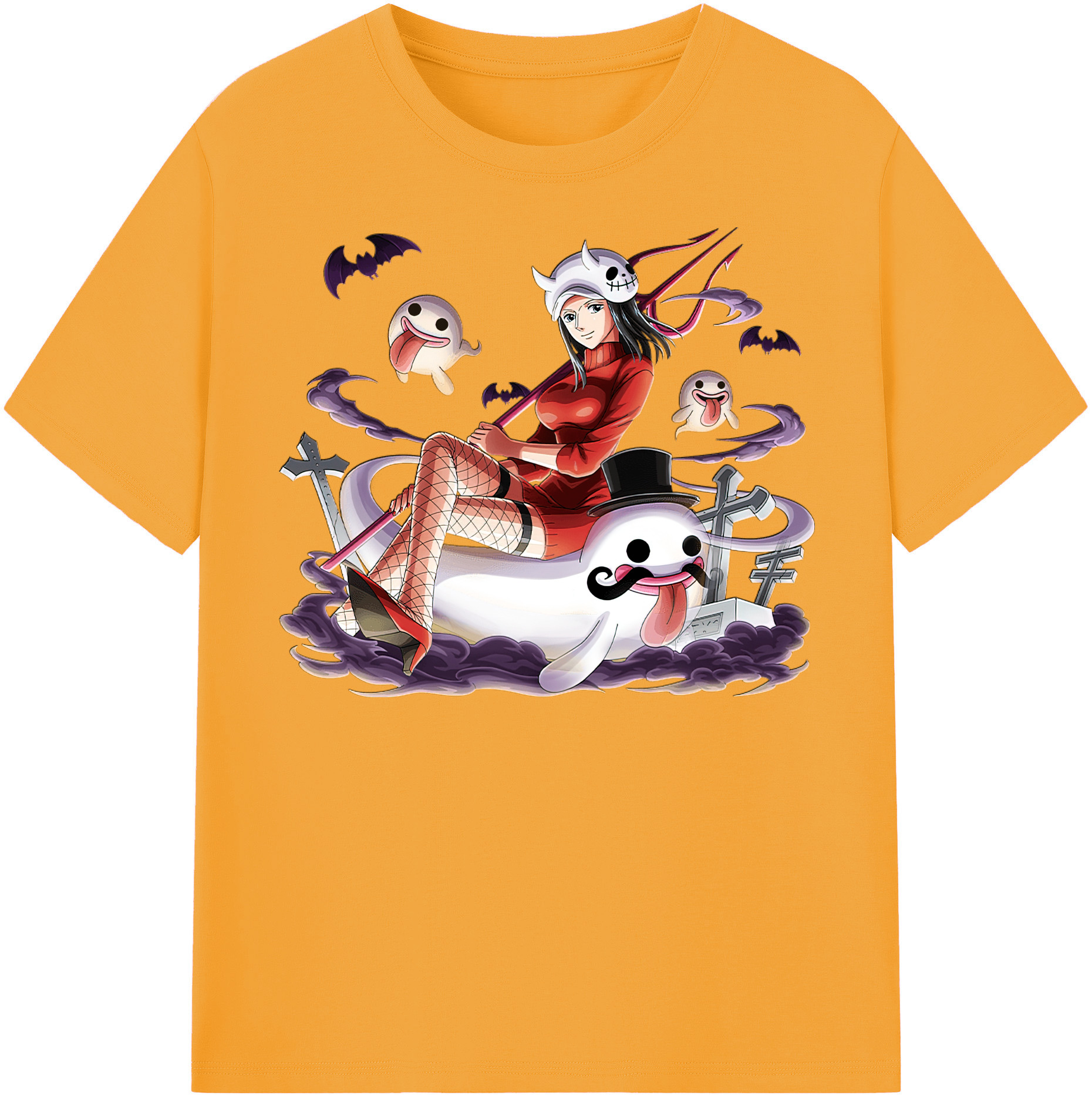 ワンピース ニコ・ロビン ONE PIECE Nico Robin 綿100％半袖Tシャツ（フロントプリント）