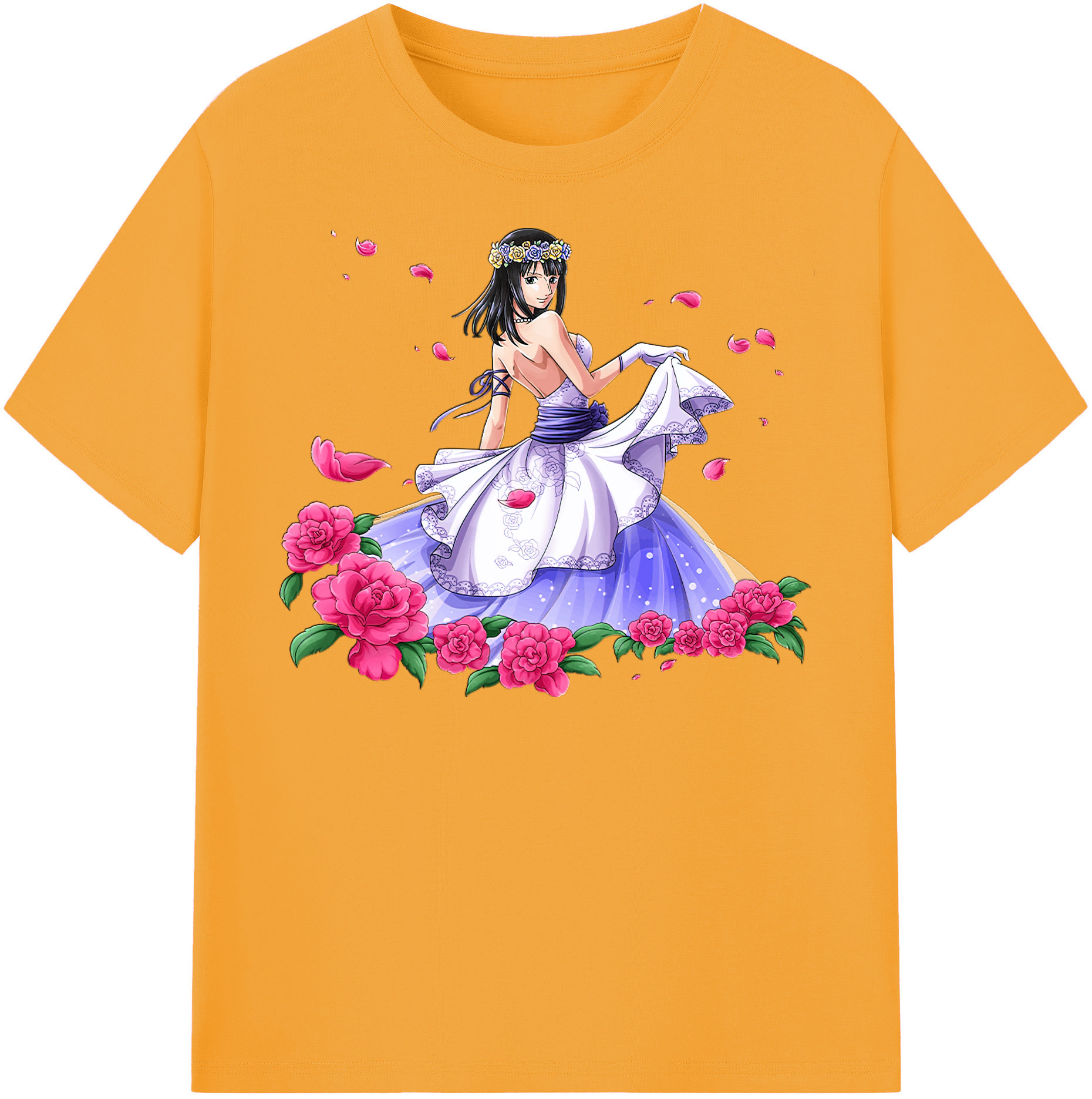 ワンピース ニコ・ロビン ONE PIECE Nico Robin 綿100％半袖Tシャツ（フロントプリント）