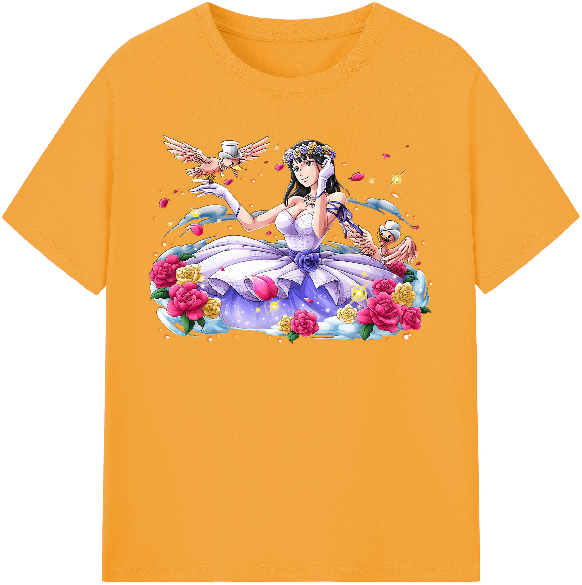 ワンピース ニコ・ロビン ONE PIECE Nico Robin 綿100％半袖Tシャツ（フロントプリント）